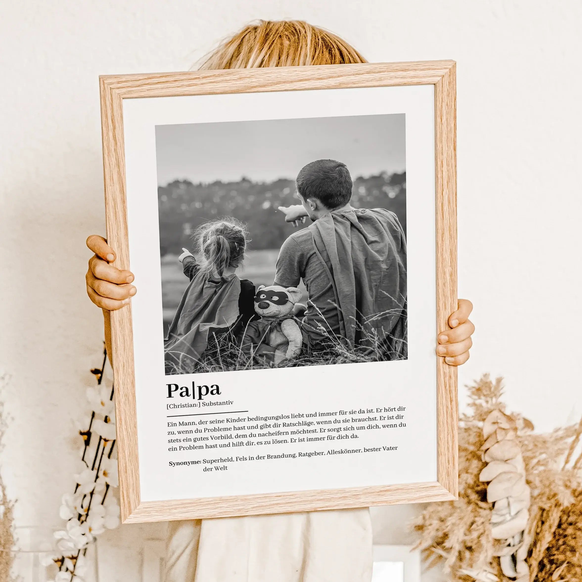 Papa Definition Poster mit Foto-famprints-Personalisiertes Poster-Auf dem Papa Definition Poster mit Foto findest du unsere Definition von einem liebevollen Vater. Das Poster kannst du mit dem Vornamen deines Vaters und einem persönlichen Foto personalisi