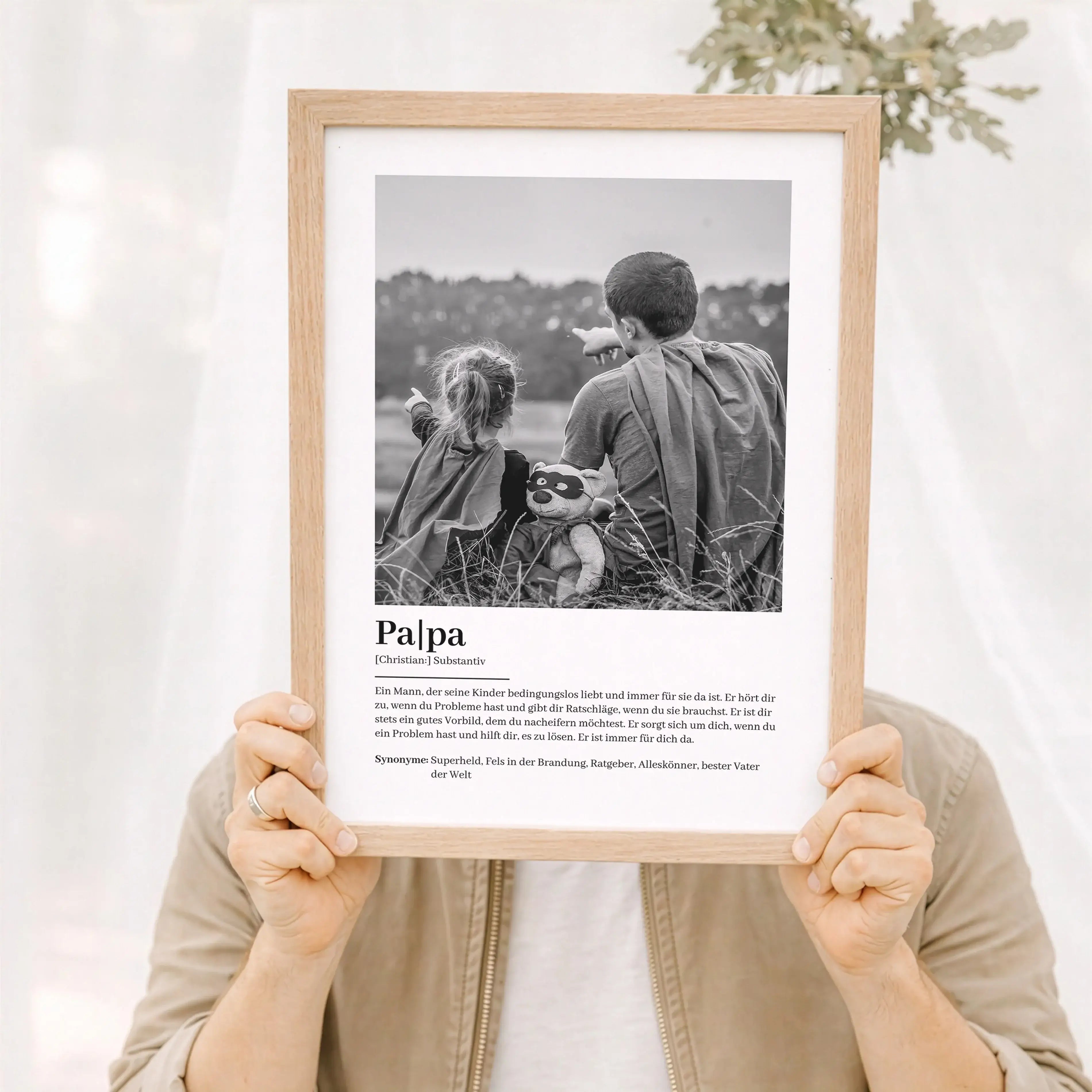 Papa Definition Poster mit Foto-Personalisiertes Poster-famprints-Das Papa Definition Poster mit Foto ist eine persönliche Art, Danke zu sagen. Du gestaltest ein individuelles Poster mit einem eigenen Bild und dem Vornamen deines Papas und machst daraus e