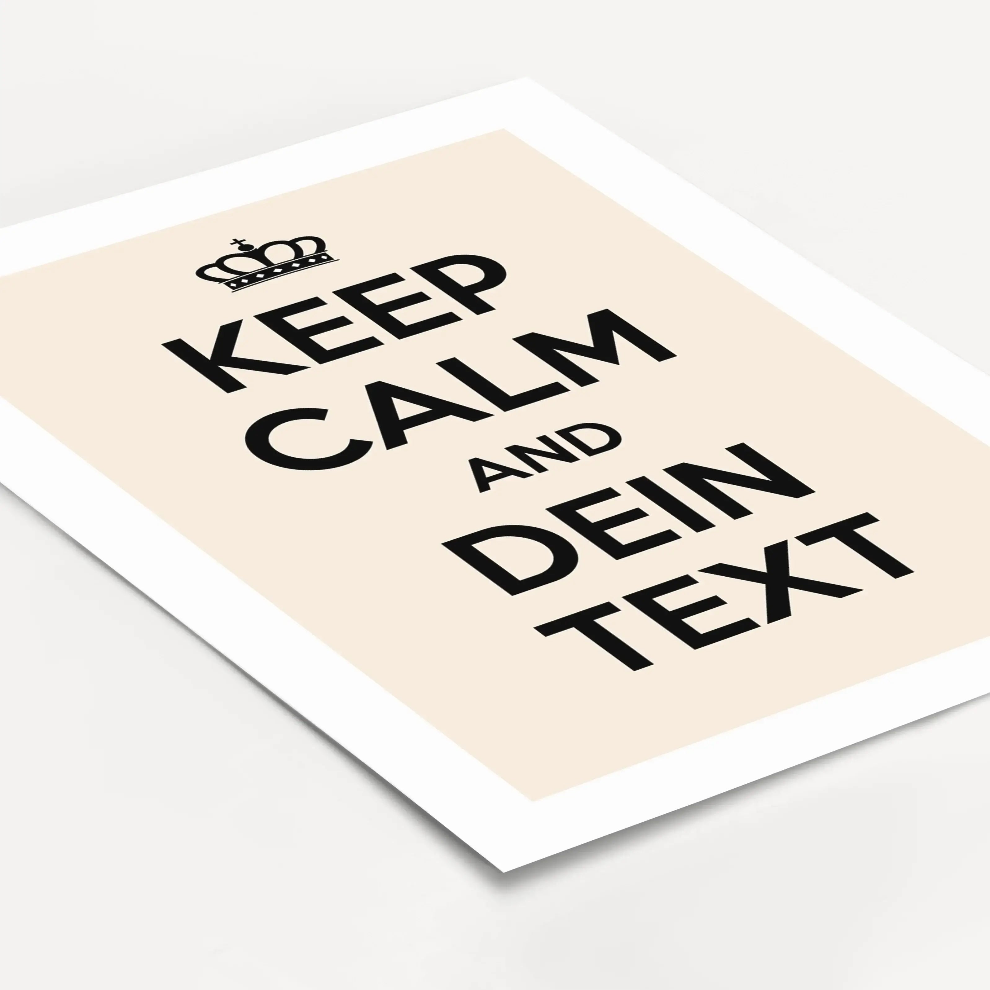 Poster Keep calm and 'dein Text'-Personalisiertes Poster-famprints-Mit dem Poster Keep calm and dein Text gestaltest du ein individuelles Statement für dein Zuhause oder als persönliches Geschenk mit Bedeutung. Der bekannte Keep-calm-Stil wird bei famprin