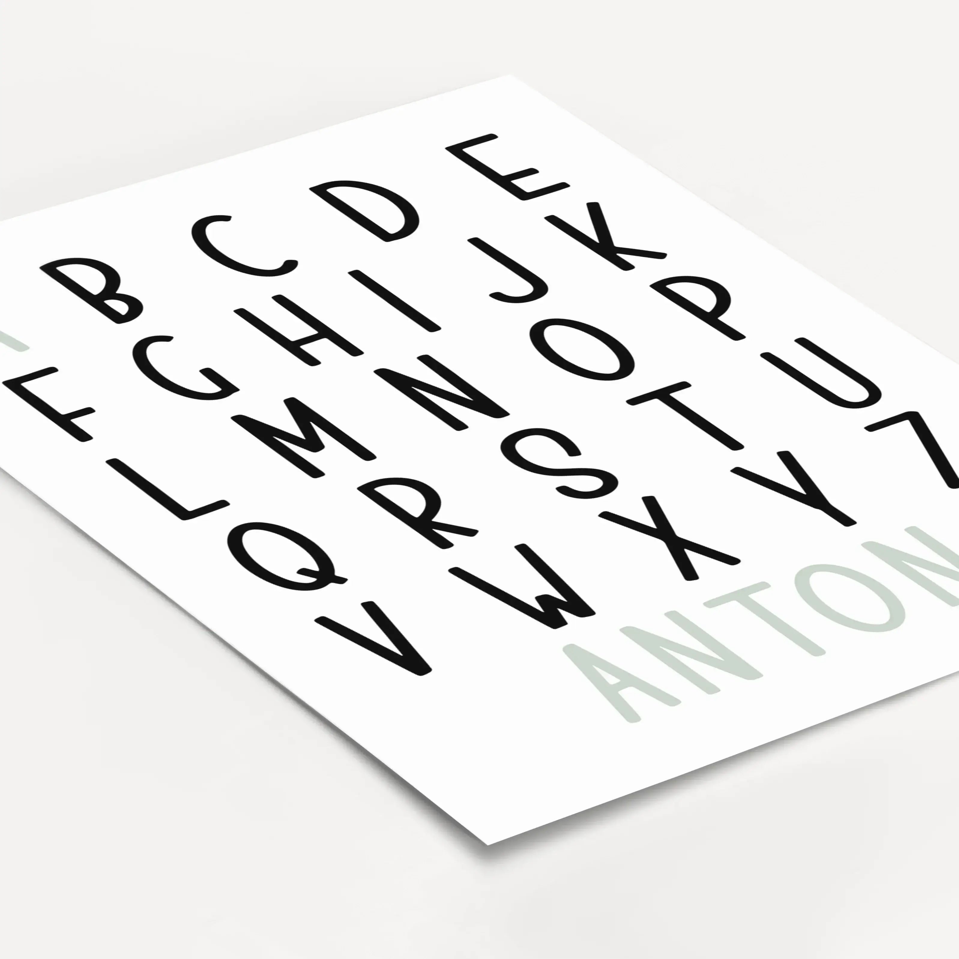 ABC Poster mit Namen-Personalisiertes Poster-famprints-Ein ABC Poster mit Namen ist mehr als nur Wanddeko – es begleitet dein Kind spielerisch beim Entdecken der Buchstaben und macht das Kinderzimmer persönlich. Durch die individuelle Gestaltung mit dem W