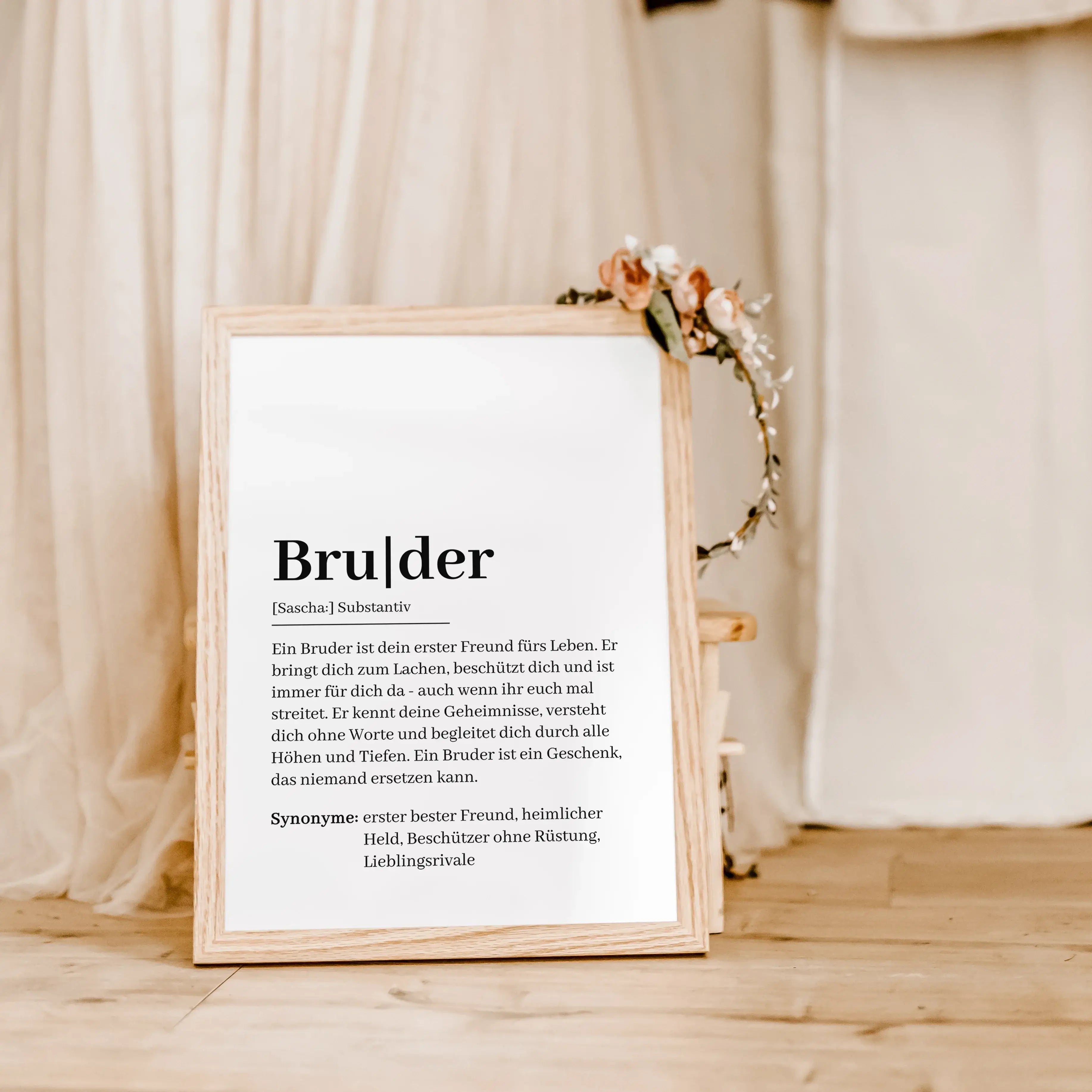 Bruder Definition Poster-Personalisiertes Poster-famprints-Suchst du nach einem besonderen Geschenk für deinen Bruder? Unser Bruder Definition Poster ist die perfekte Wahl, um ihm auf liebevolle Weise zu zeigen, wie einzigartig er für dich ist. Dieses Pos