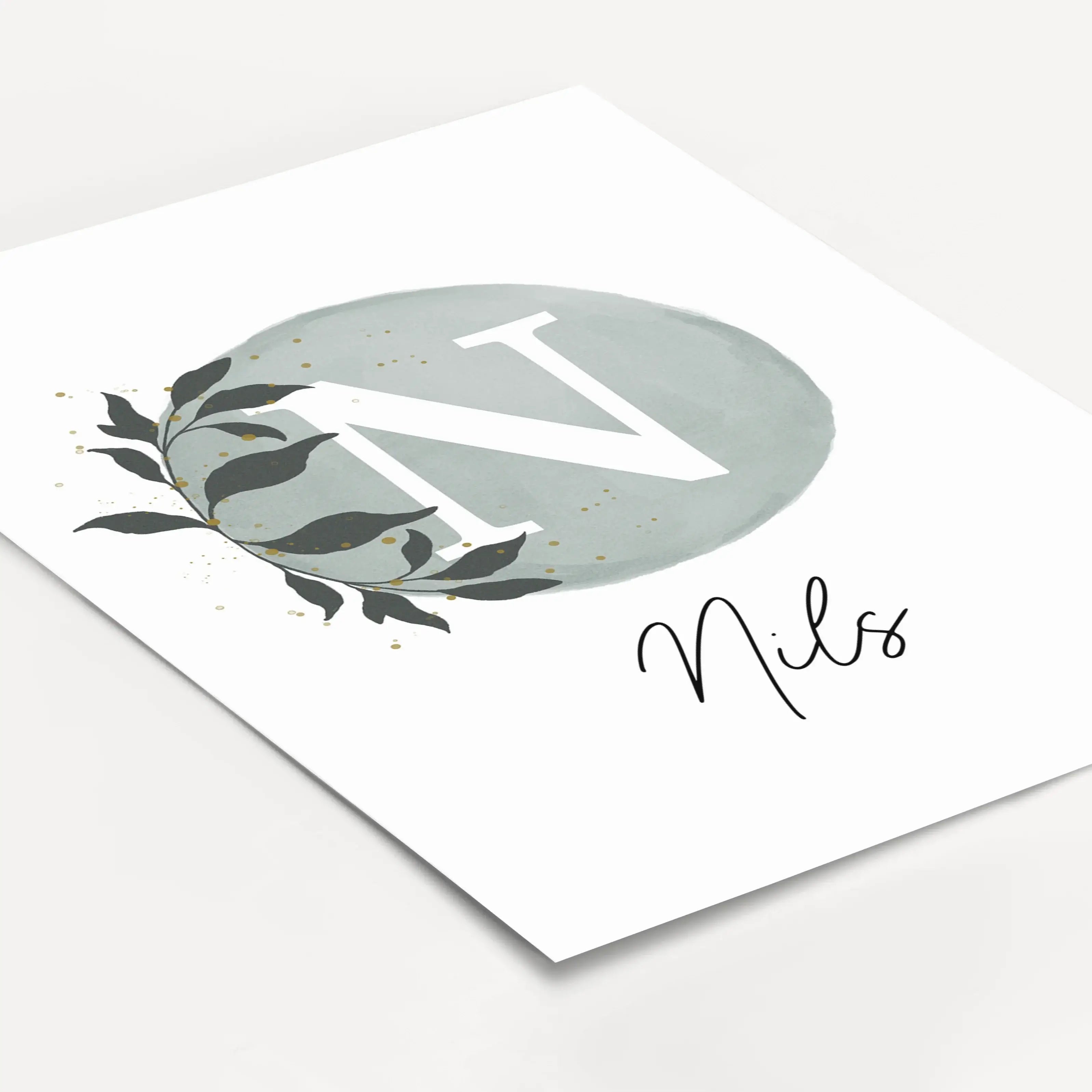 Buchstaben Poster Wasserfarbe-famprints-Personalisiertes Poster-Mache dein Kinderzimmer zu einer Kunstgalerie mit unserem wunderschönen Buchstaben Poster Wasserfarbe! Personalisiere es mit dem Anfangsbuchstaben und dem Namen deines Kindes für eine individ