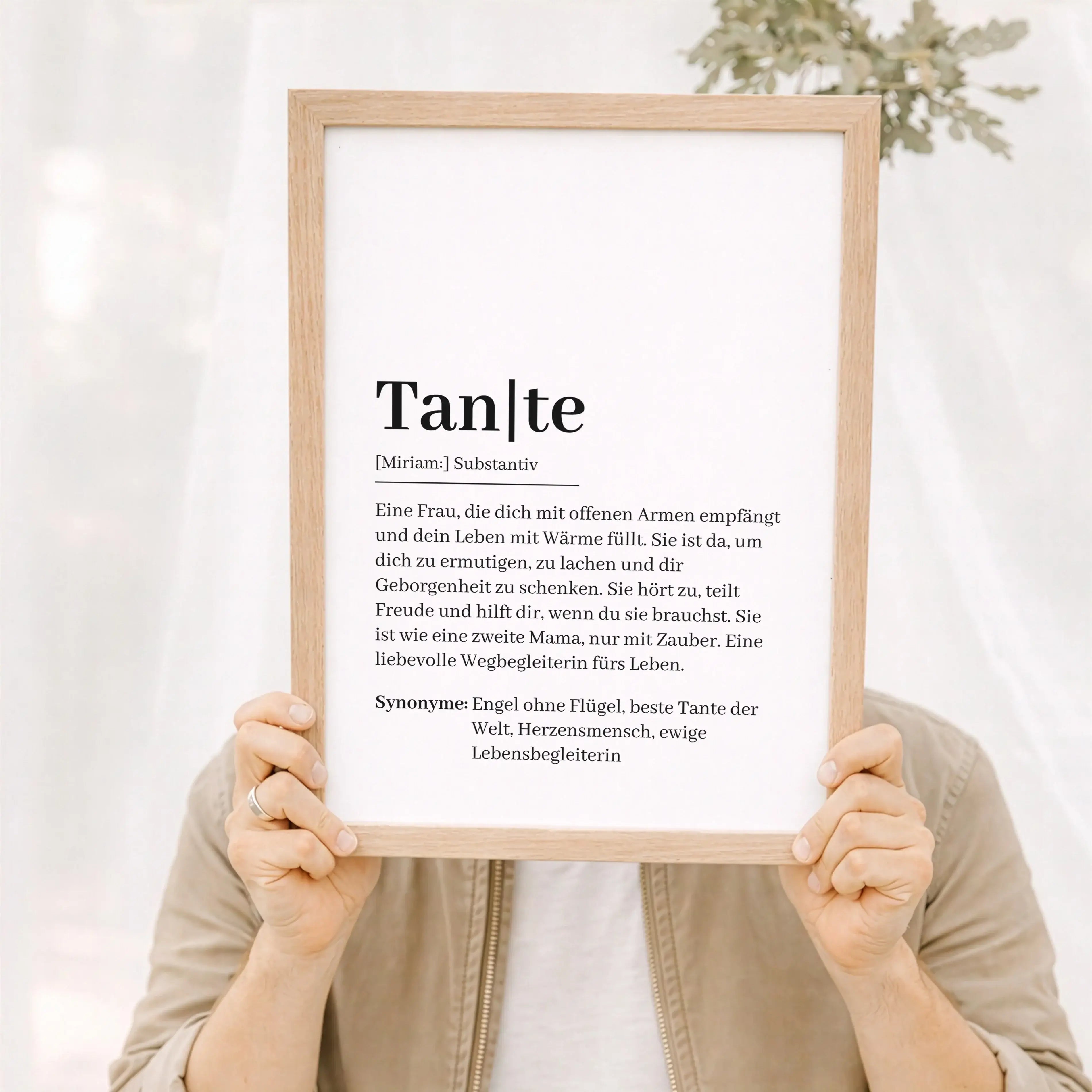 Tante Definition Poster-Personalisiertes Poster-famprints-Das Tante Definition Poster von famprints ist eine liebevolle Art, deiner Tante zu zeigen, was sie für dich bedeutet. Das moderne Typografie-Design greift die emotionale Bedeutung einer Tante auf u
