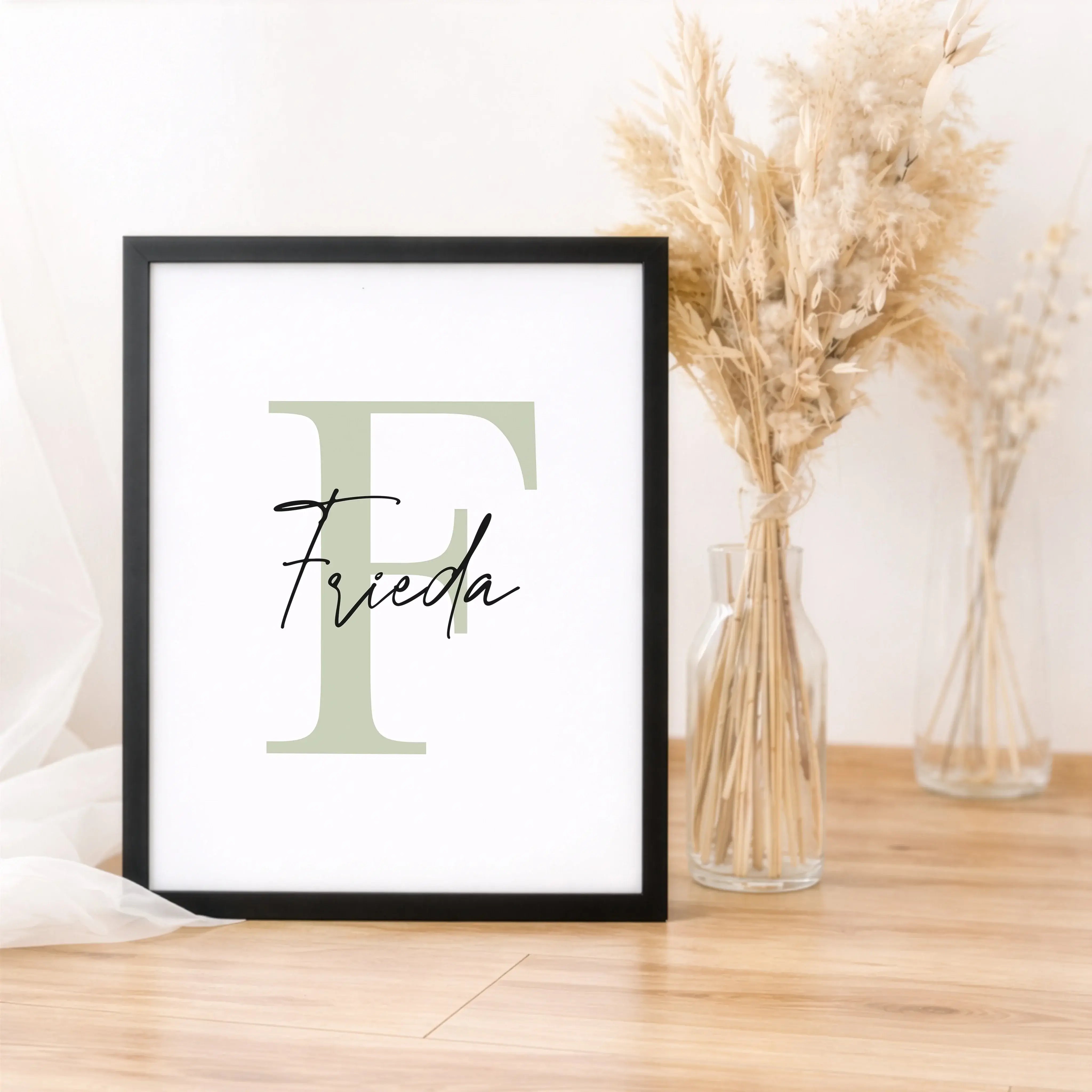 Buchstaben Poster mit Namen-Personalisiertes Poster-famprints-Ein Buchstaben Poster mit Namen ist mehr als Wanddeko – es macht aus einem einfachen Buchstaben ein persönliches Highlight. Bei famprints gestaltest du ein individuelles Namensposter, das perfe