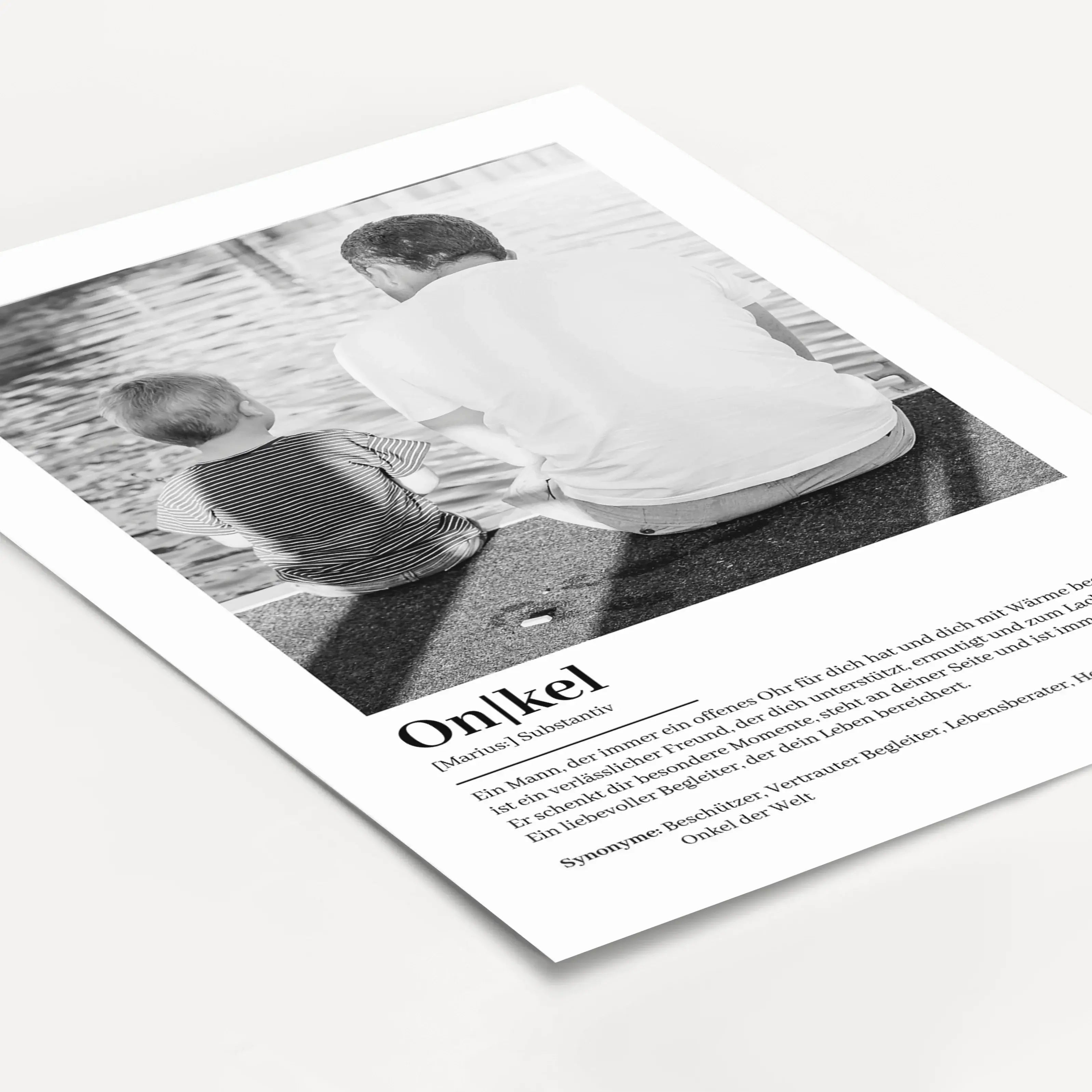Onkel Definition Poster mit Foto-famprints-Personalisiertes Poster-Suchst du nach einem besonderen Geschenk für deinen Onkel? Unser Onkel Definition Poster mit Foto ist die perfekte Wahl! Dieses liebevoll gestaltete Poster zeigt auf einzigartige Weise, wi