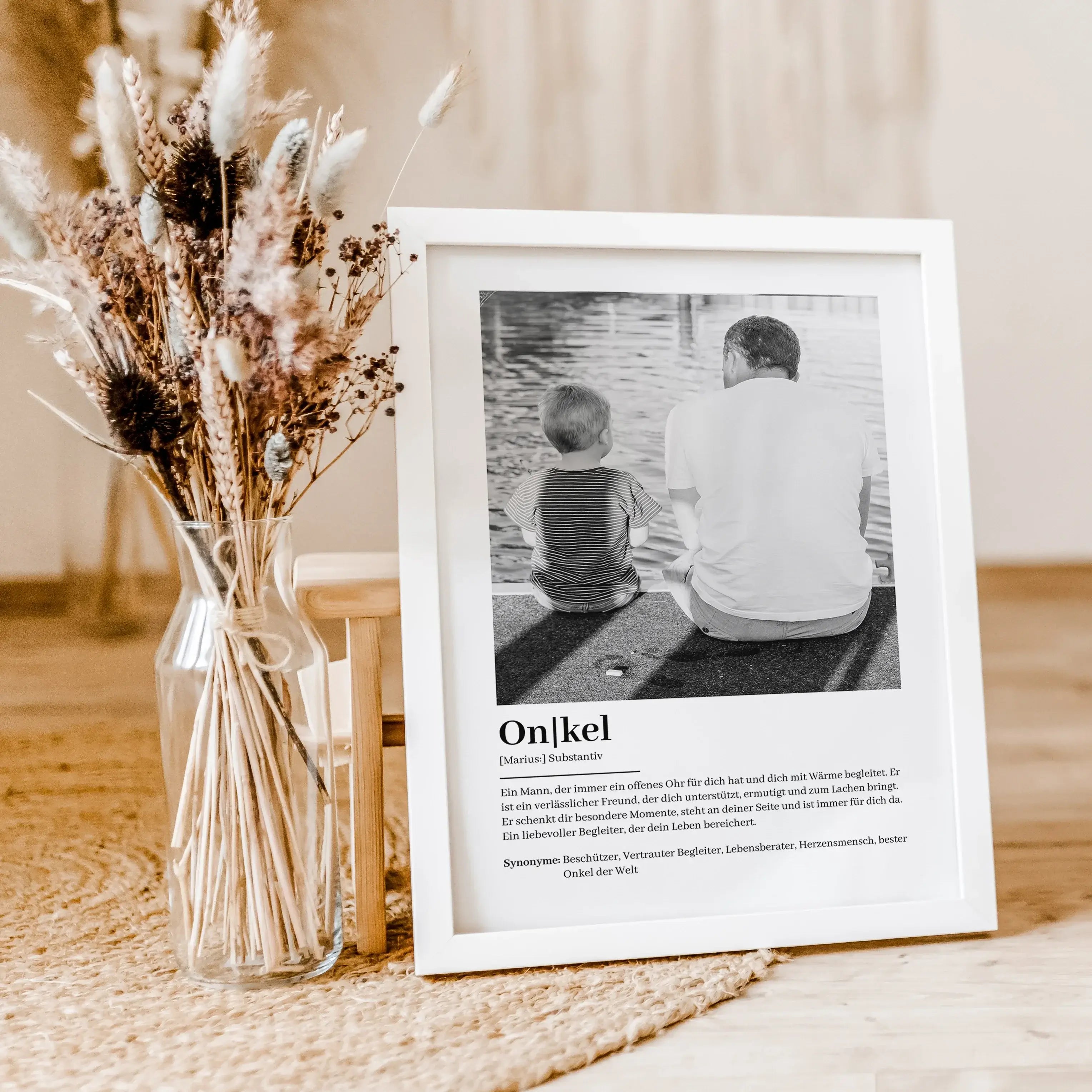 Onkel Definition Poster mit Foto-famprints-Personalisiertes Poster-Suchst du nach einem besonderen Geschenk für deinen Onkel? Unser Onkel Definition Poster mit Foto ist die perfekte Wahl! Dieses liebevoll gestaltete Poster zeigt auf einzigartige Weise, wi