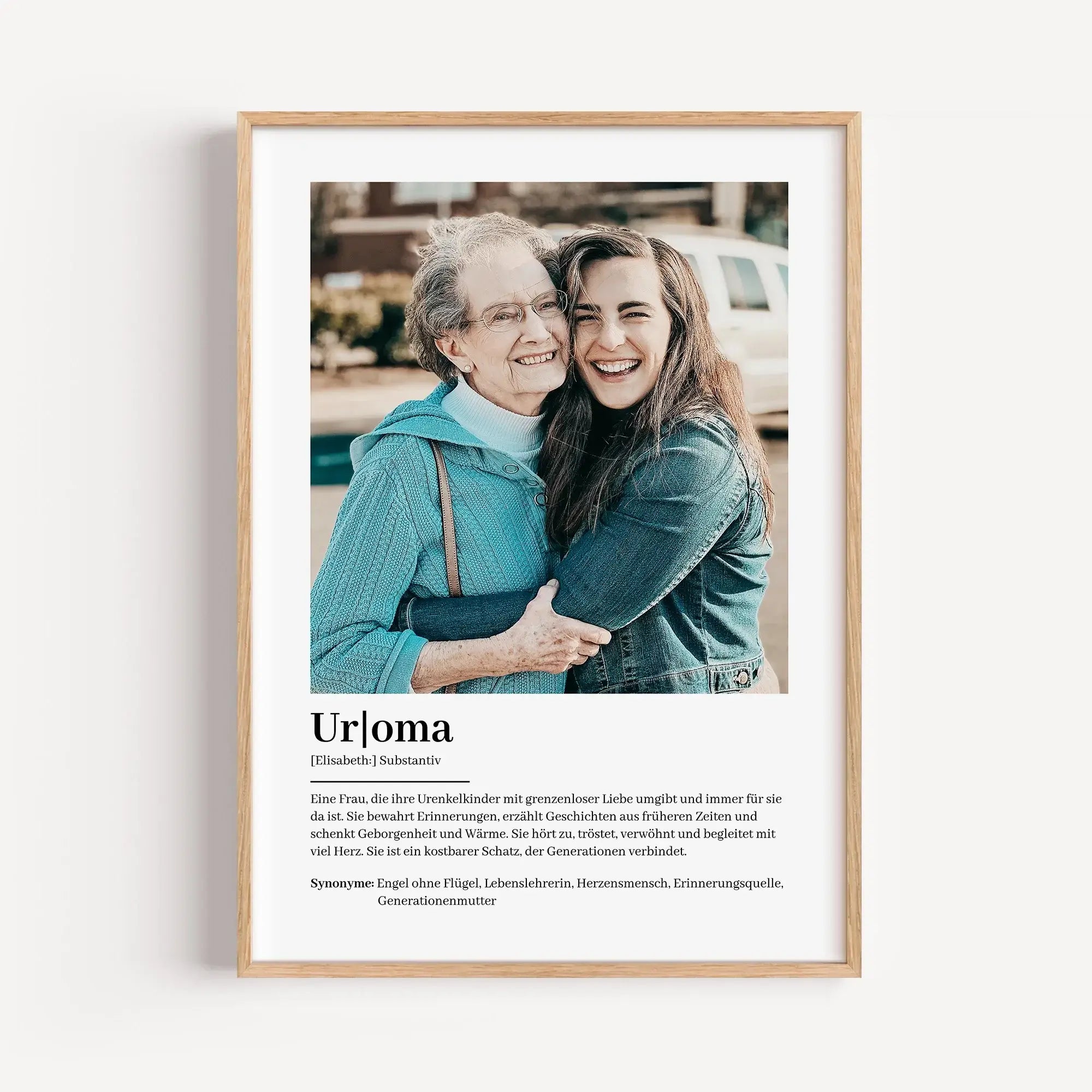Uroma Definition Poster mit Foto-Personalisiertes Poster-famprints-Suchst du nach einem besonderen Geschenk für deine Uroma? Unser Uroma Definition Poster mit Foto ist die perfekte Wahl! Dieses liebevoll gestaltete Poster zeigt auf einzigartige Weise, was