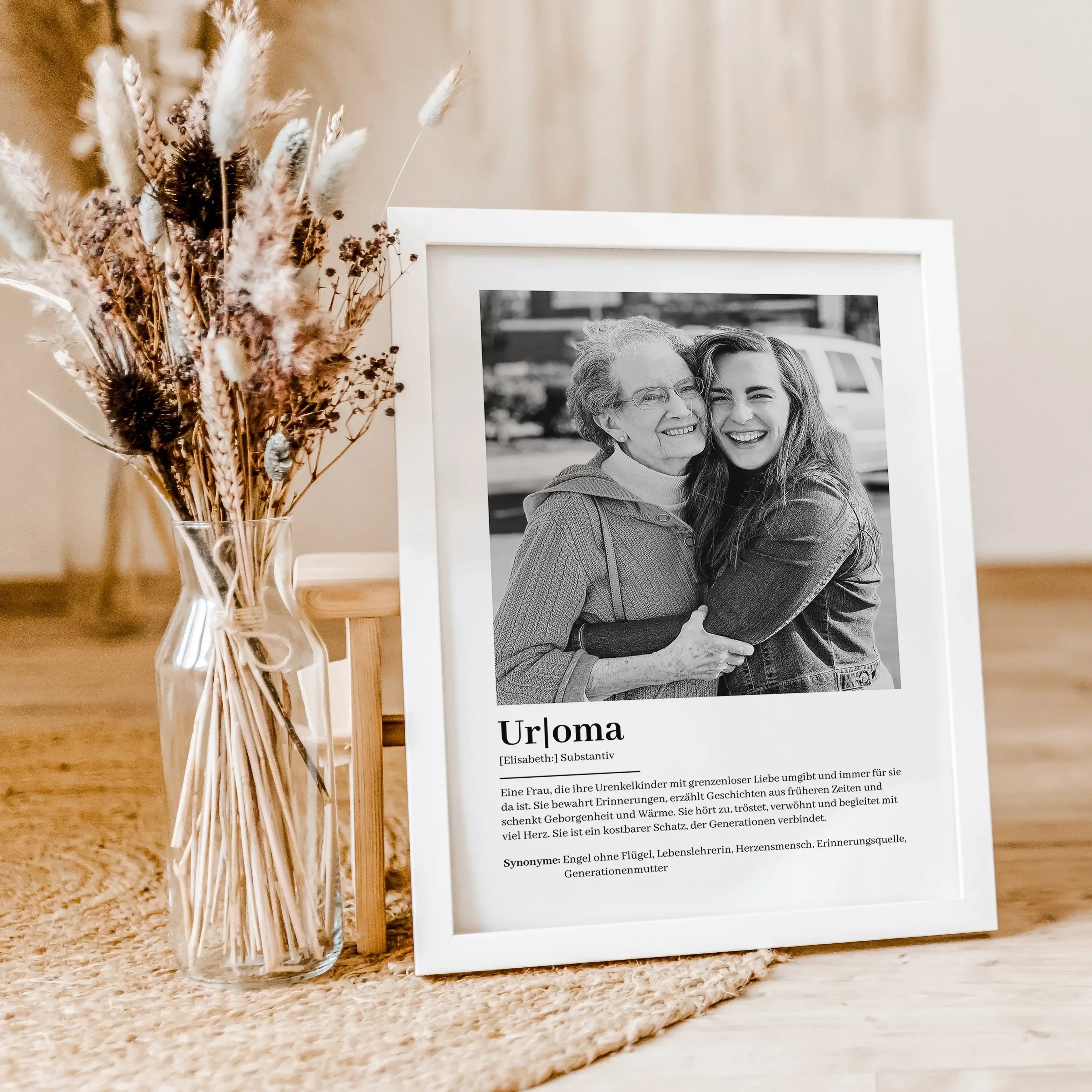 Uroma Definition Poster mit Foto-Personalisiertes Poster-famprints-Suchst du nach einem besonderen Geschenk für deine Uroma? Unser Uroma Definition Poster mit Foto ist die perfekte Wahl! Dieses liebevoll gestaltete Poster zeigt auf einzigartige Weise, was