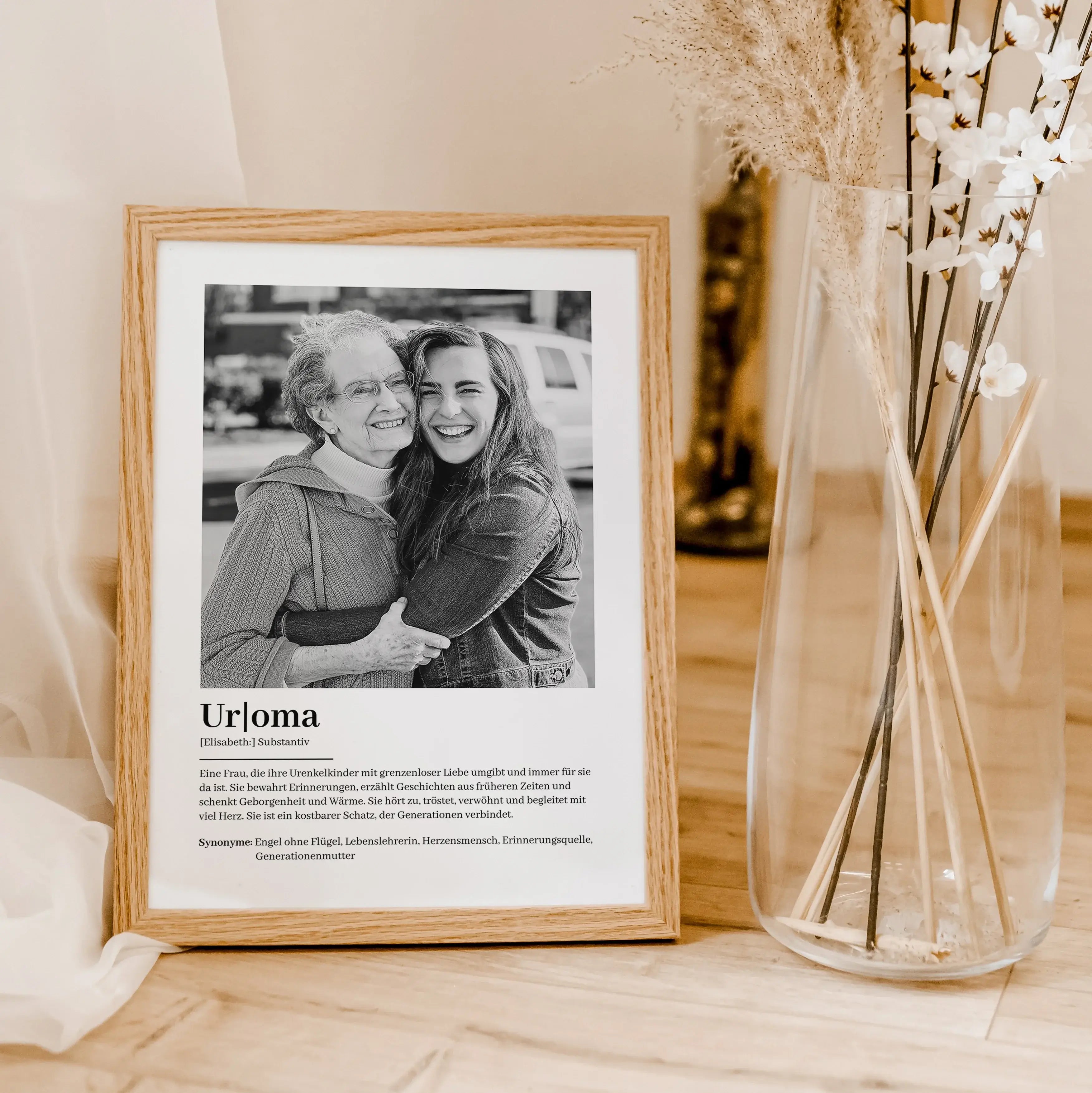 Uroma Definition Poster mit Foto-Personalisiertes Poster-famprints-Suchst du nach einem besonderen Geschenk für deine Uroma? Unser Uroma Definition Poster mit Foto ist die perfekte Wahl! Dieses liebevoll gestaltete Poster zeigt auf einzigartige Weise, was