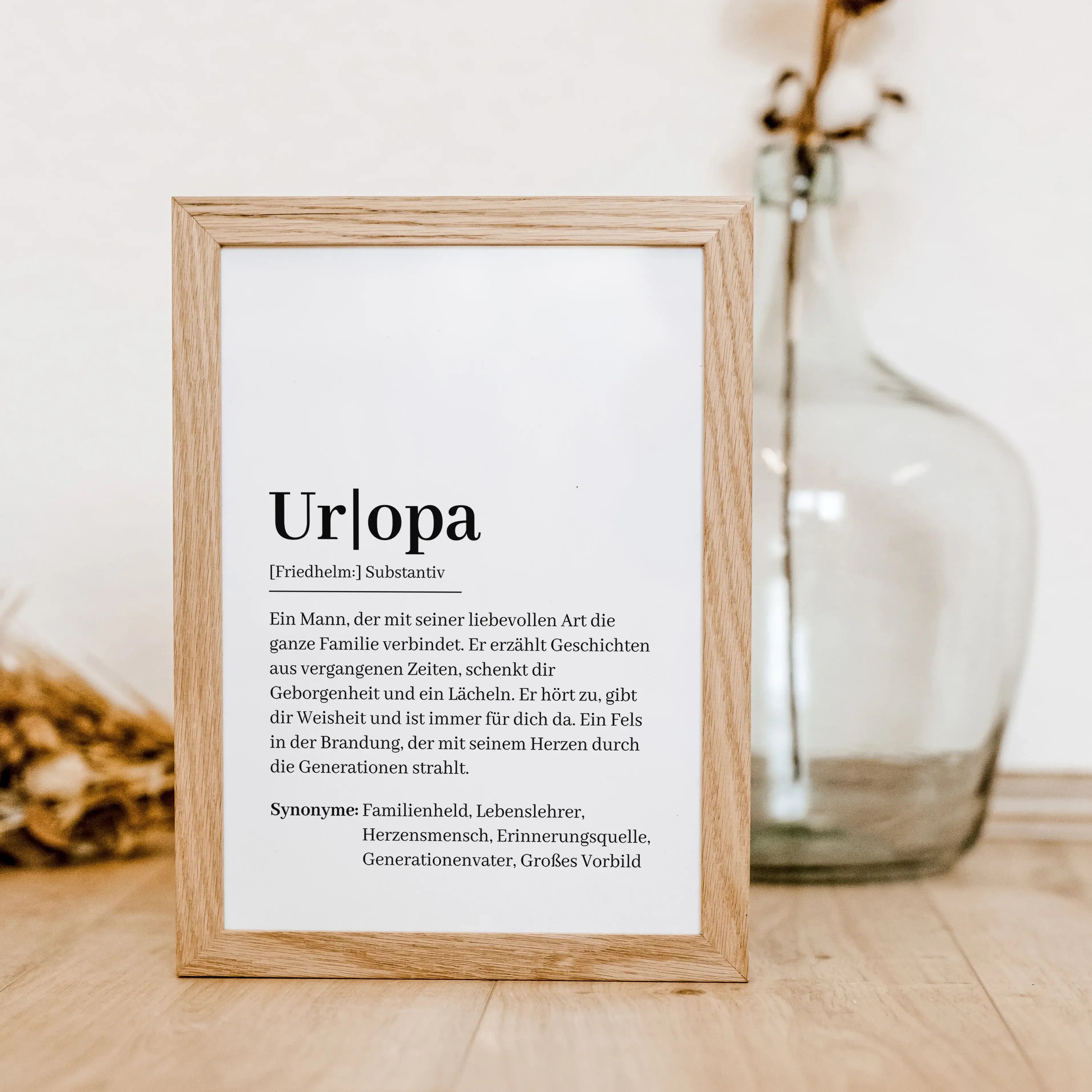 Uropa Definition Poster-Personalisiertes Poster-famprints-Suchst du nach einem besonderen Geschenk für deinen Uropa? Unser Uropa Definition Poster ist die perfekte Wahl! Dieses liebevoll gestaltete Poster zeigt auf einzigartige Weise, wie wundervoll ein U