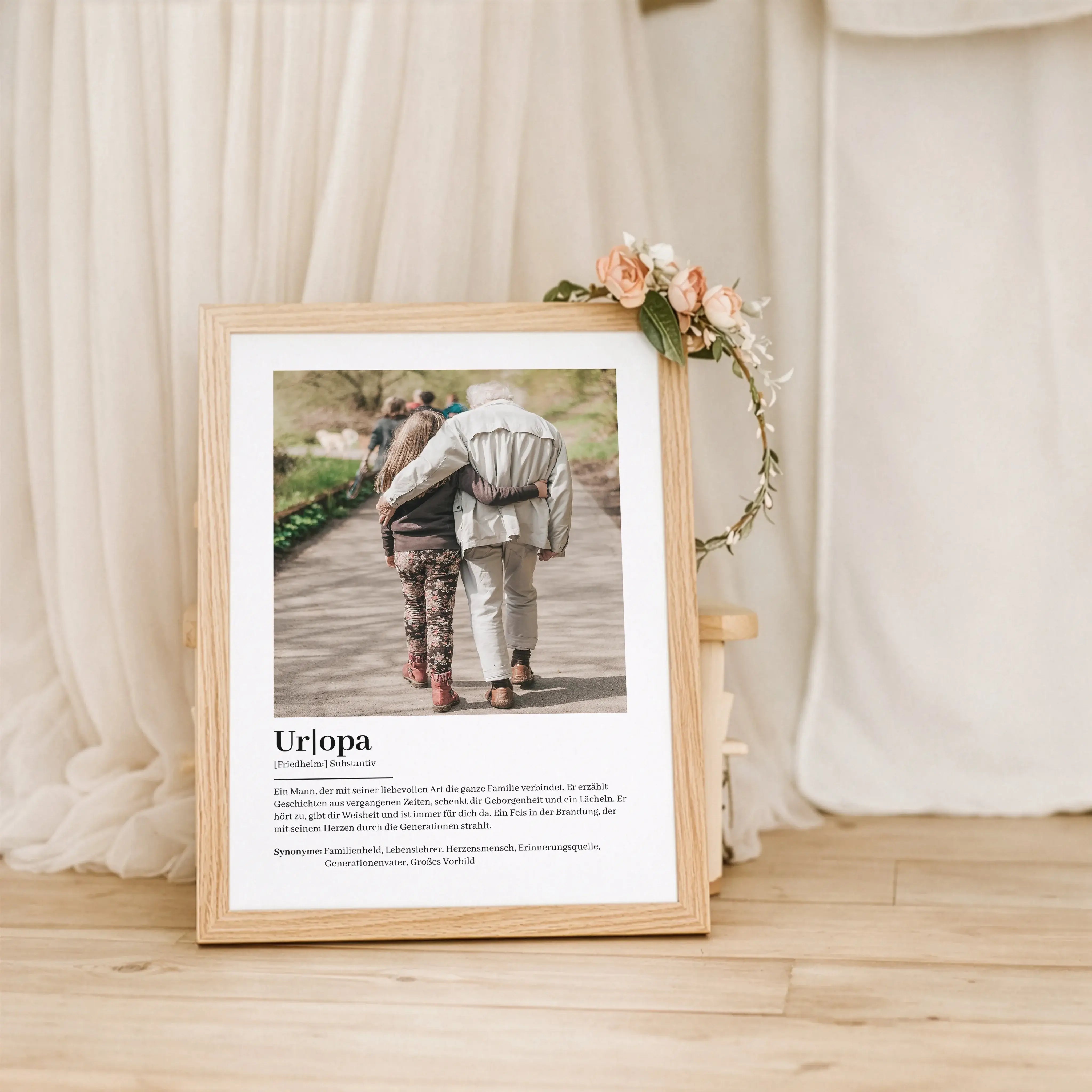 Uropa Definition Poster mit Foto-Personalisiertes Poster-famprints-Das Uropa Definition Poster mit Foto ist eine besondere Art, einem Menschen Danke zu sagen, der die Familie über Generationen hinweg prägt. Dieses personalisierte Poster verbindet ein indi