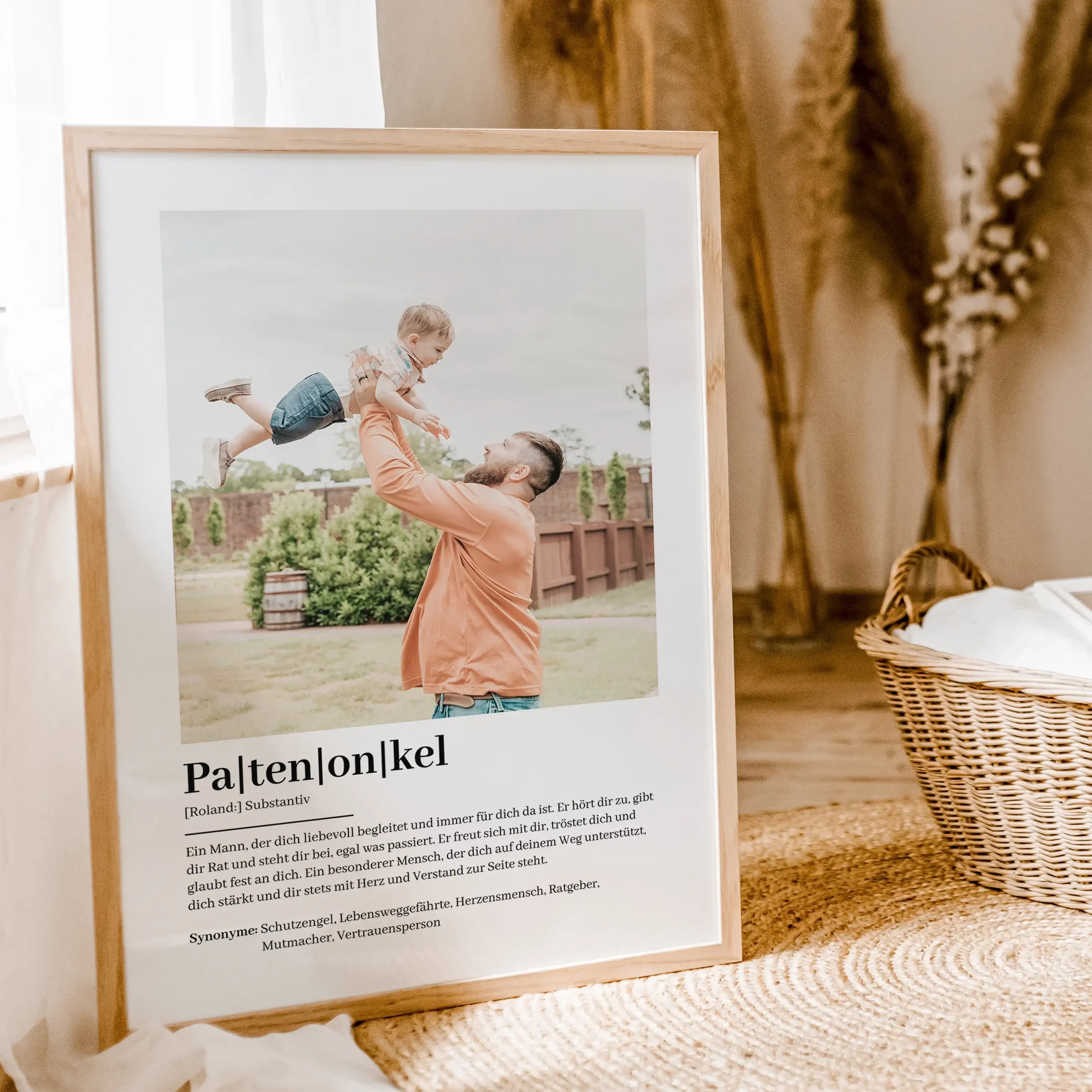 Patenonkel Definition Poster mit Foto-Personalisiertes Poster-famprints-Suchst du nach einem einzigartigen Geschenk für deinen Patenonkel? Unser Patenonkel Definition Poster mit Foto ist die perfekte Wahl! Dieses liebevoll gestaltete Poster zeigt auf beso