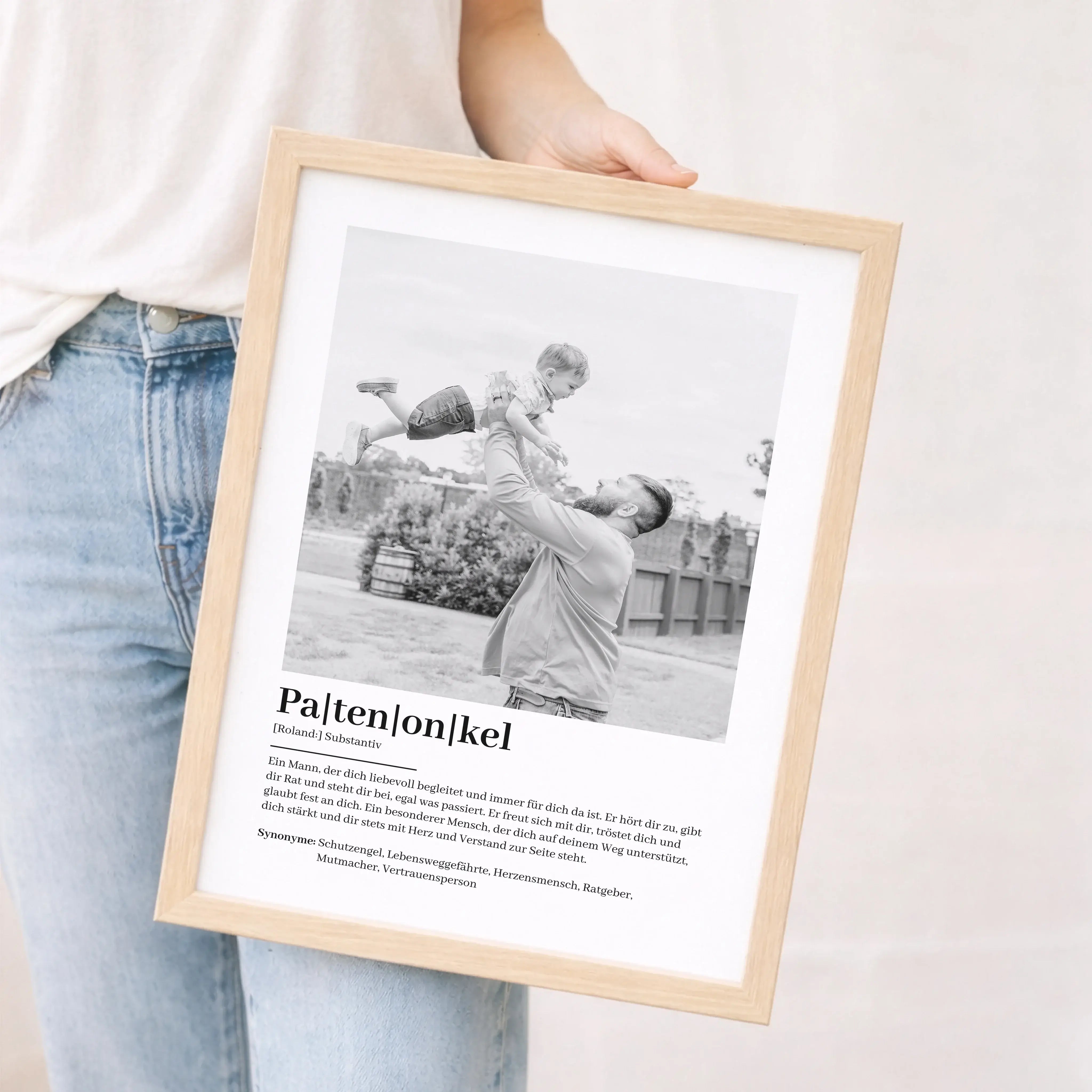 Patenonkel Definition Poster mit Foto-Personalisiertes Poster-famprints-Das Patenonkel Definition Poster mit Foto ist eine persönliche Geschenkidee für alle, die ihrem Patenonkel zeigen möchten, wie wichtig er ist. Das Design verbindet eine liebevolle Def
