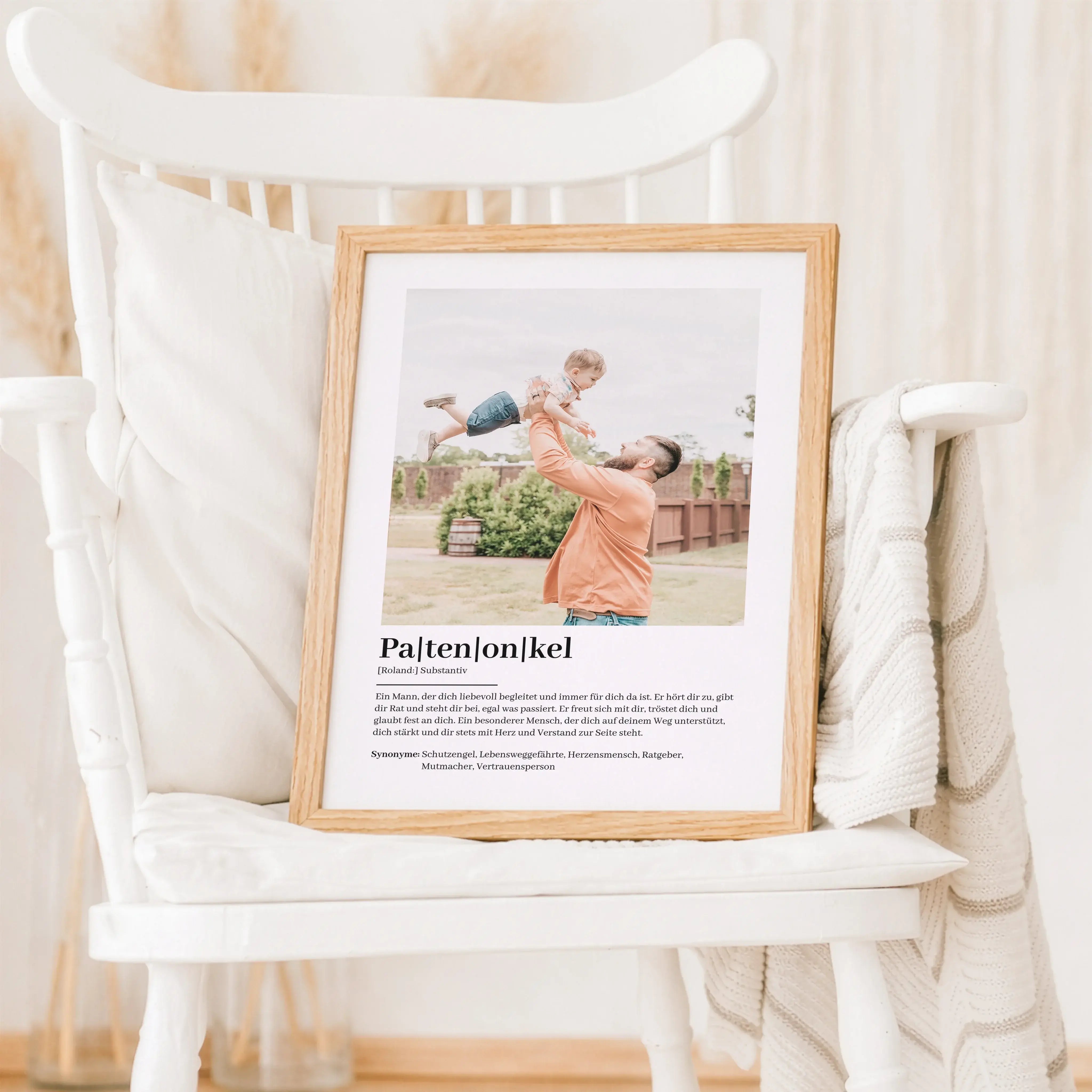 Patenonkel Definition Poster mit Foto-Personalisiertes Poster-famprints-Das Patenonkel Definition Poster mit Foto ist eine persönliche Geschenkidee für alle, die ihrem Patenonkel zeigen möchten, wie wichtig er ist. Das Design verbindet eine liebevolle Def