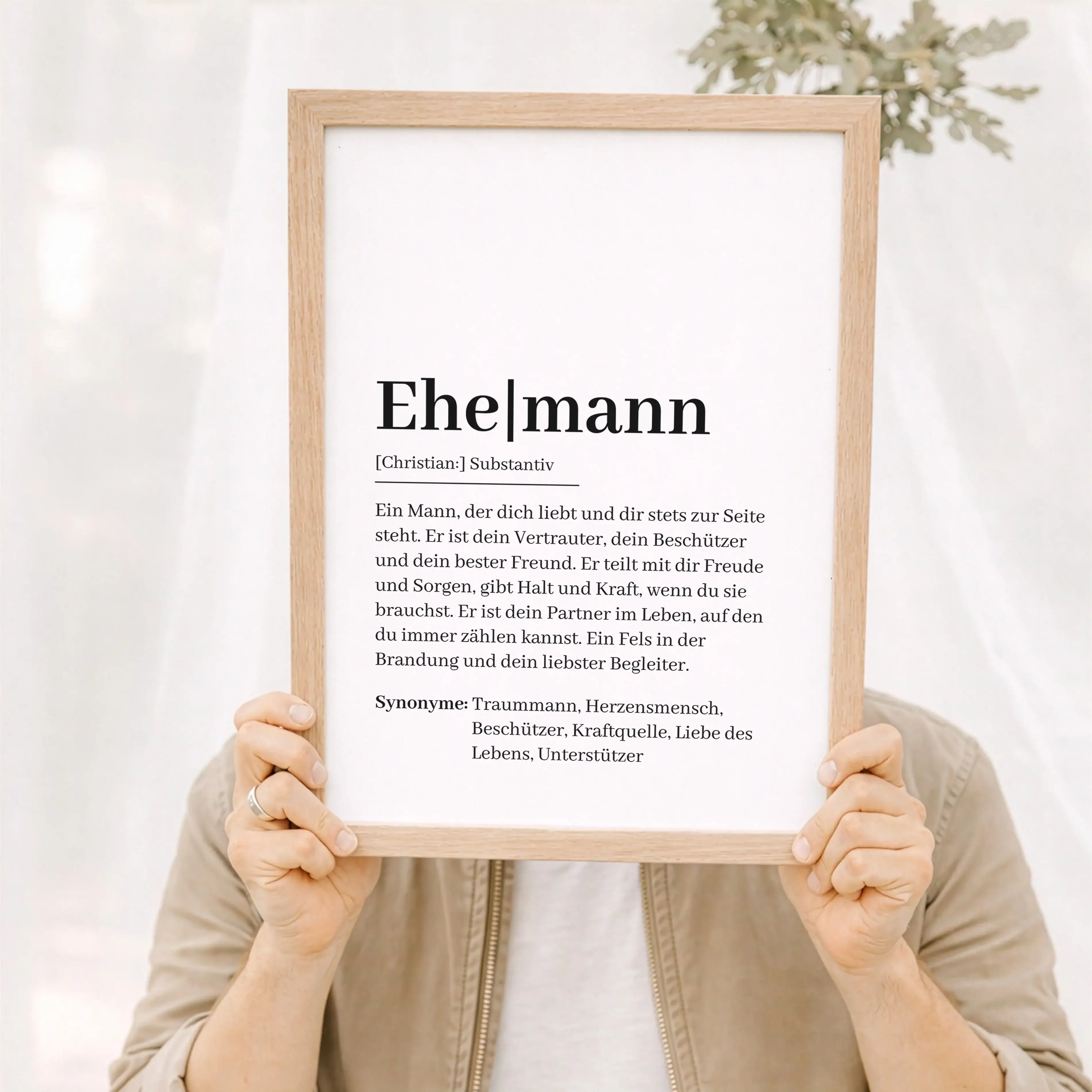Ehemann Definition Poster-Personalisiertes Poster-famprints-Das Ehemann Definition Poster ist ein personalisierbares Wandbild, das die Bedeutung deines Ehemanns liebevoll in Worte fasst und stilvoll in Szene setzt. Das moderne Definitionsdesign verbindet