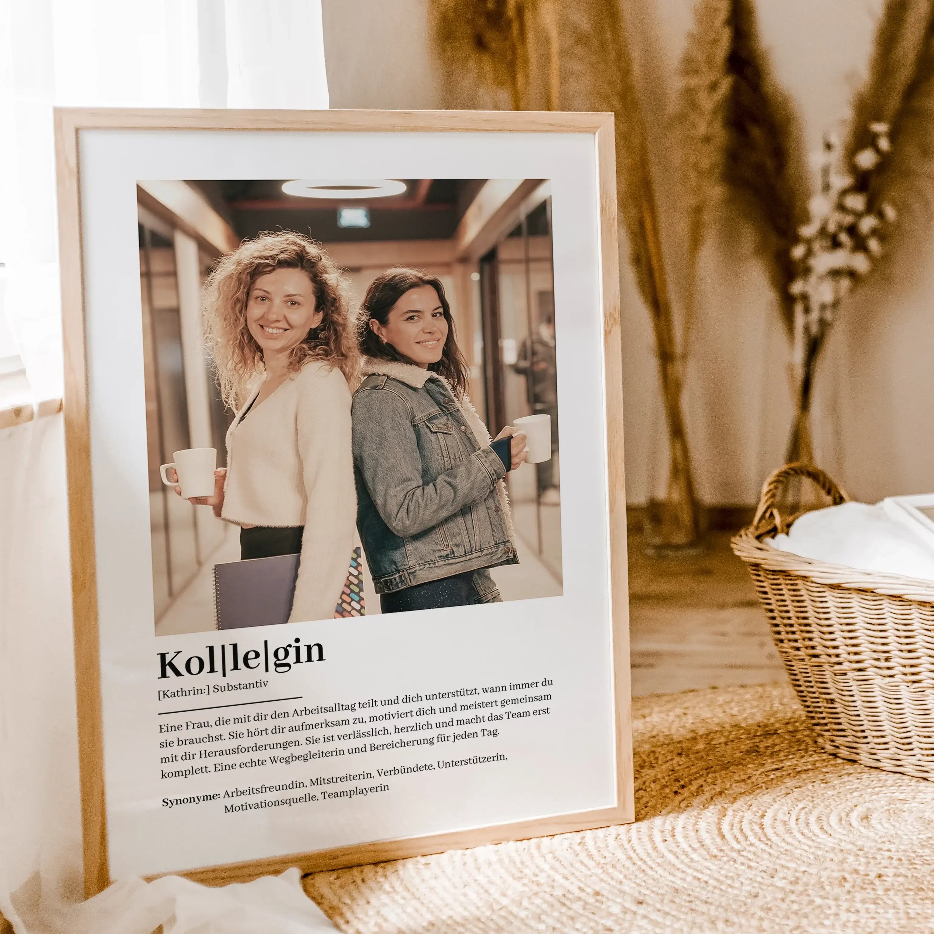 Kollegin Definition Poster mit Foto-Personalisiertes Poster-famprints-Das Kollegin Definition Poster mit Foto ist das perfekte personalisierte Geschenk für deine Kollegin. Dieses liebevoll gestaltete Poster zeigt auf einzigartige Weise, wie besonders dein