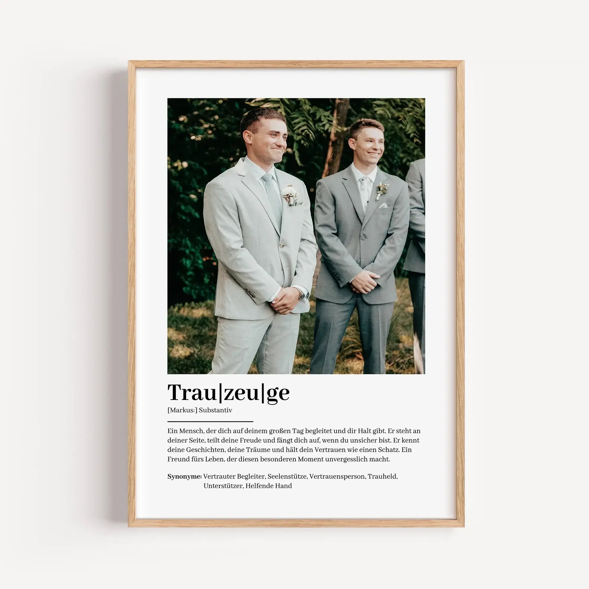 Trauzeuge Definition Poster mit Foto-Personalisiertes Poster-famprints-Suchst du nach einem besonderen Geschenk für deinen Trauzeugen? Unser Trauzeuge Definition Poster mit Foto ist die perfekte Wahl! Dieses liebevoll gestaltete Poster zeigt auf einzigart