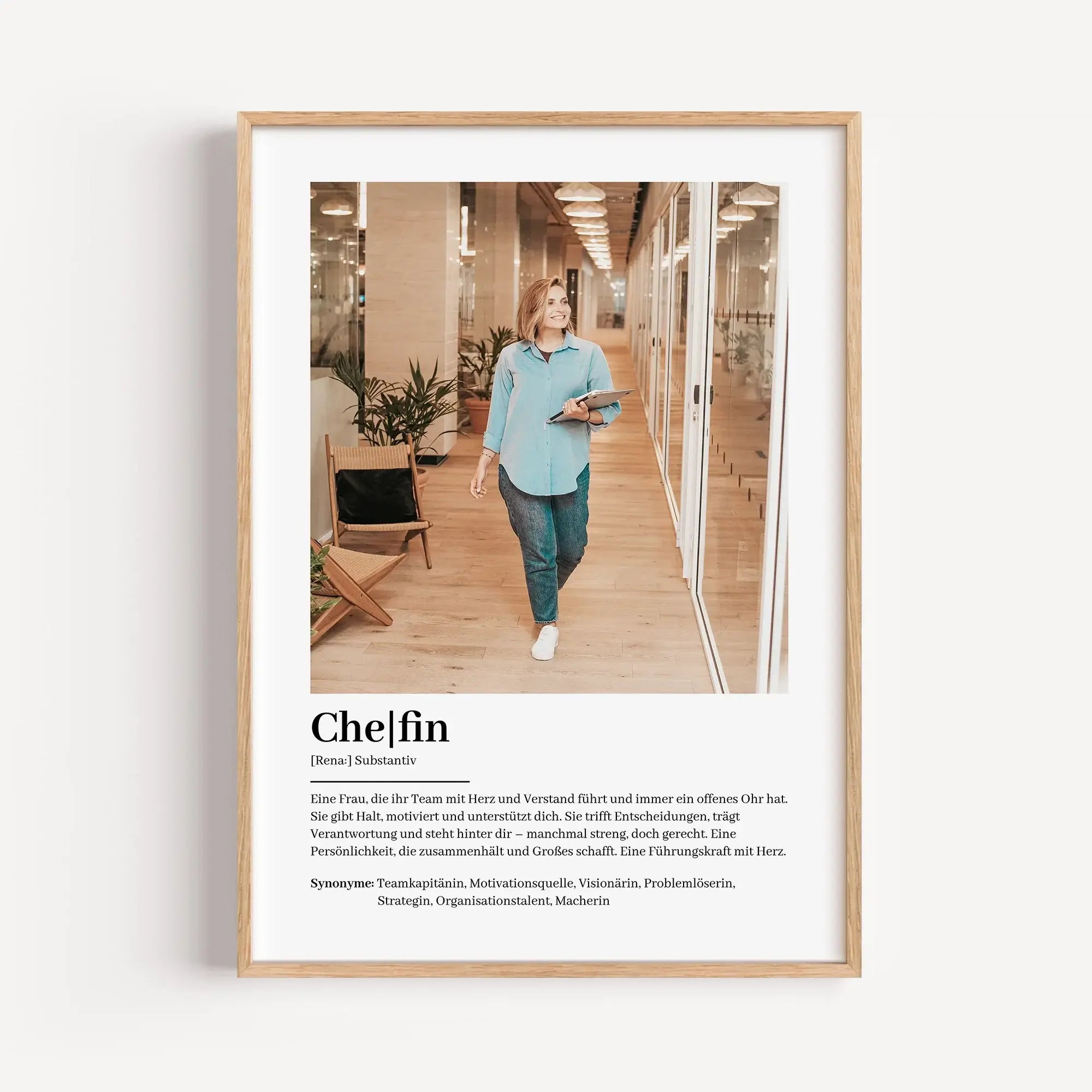 Chefin Definition Poster mit Foto-Personalisiertes Poster-famprints-Das Chefin Definition Poster mit Foto ist ein persönliches Statement für Wertschätzung und Anerkennung. Es verbindet eine moderne Definition mit deinem eigenen Bild und macht aus einem ei