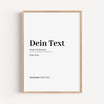 Eigener Text Definition Poster - Personalisiertes Poster - famprints - Entdecke dein einzigartiges Eigener Text Definition Poster – das perfekte personalisierte Geschenk für jeden Anlass! Gestalte dein Poster ganz individuell mit deinem eigenen Text und N
