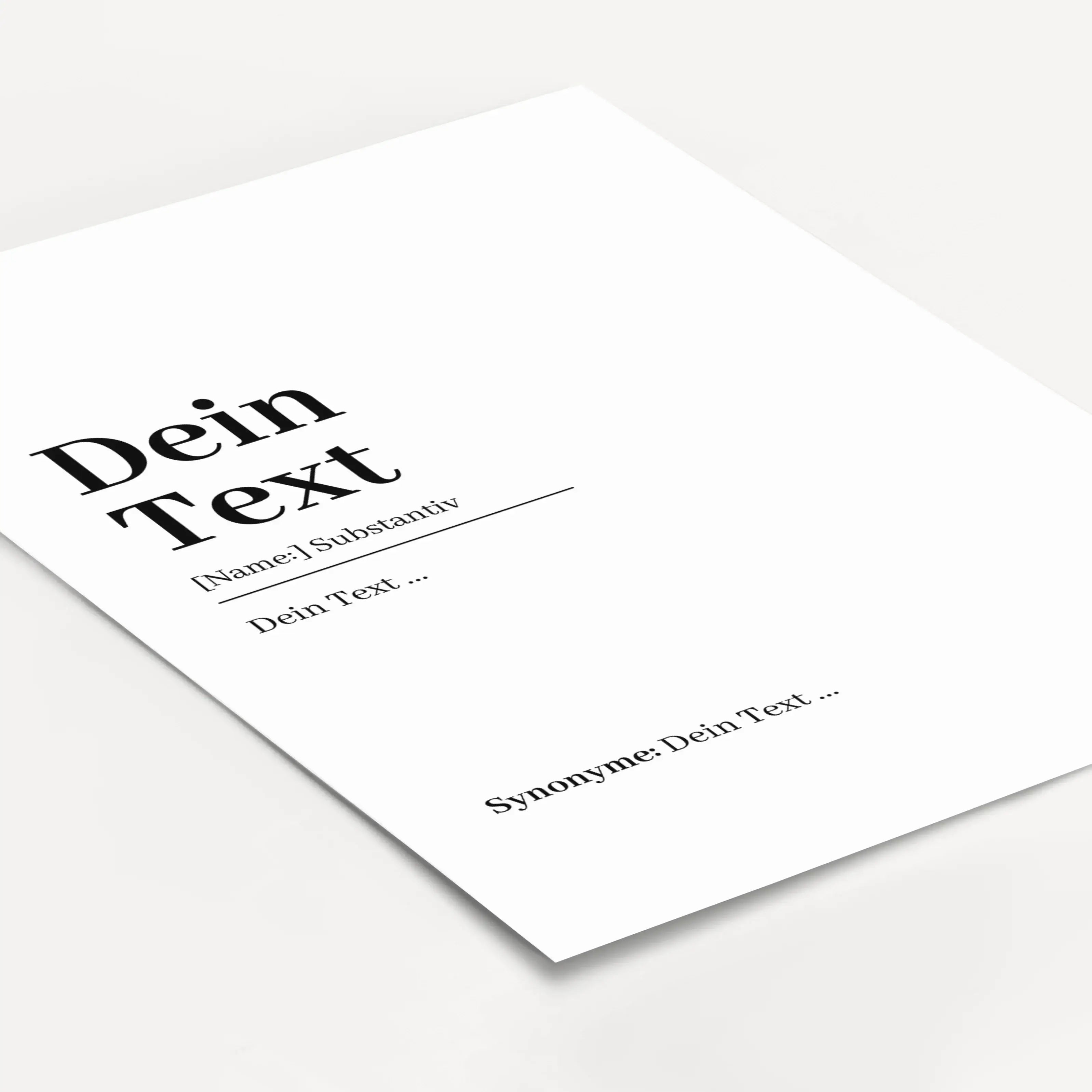 Eigener Text Definition Poster - Personalisiertes Poster - famprints - Entdecke dein einzigartiges Eigener Text Definition Poster – das perfekte personalisierte Geschenk für jeden Anlass! Gestalte dein Poster ganz individuell mit deinem eigenen Text und N