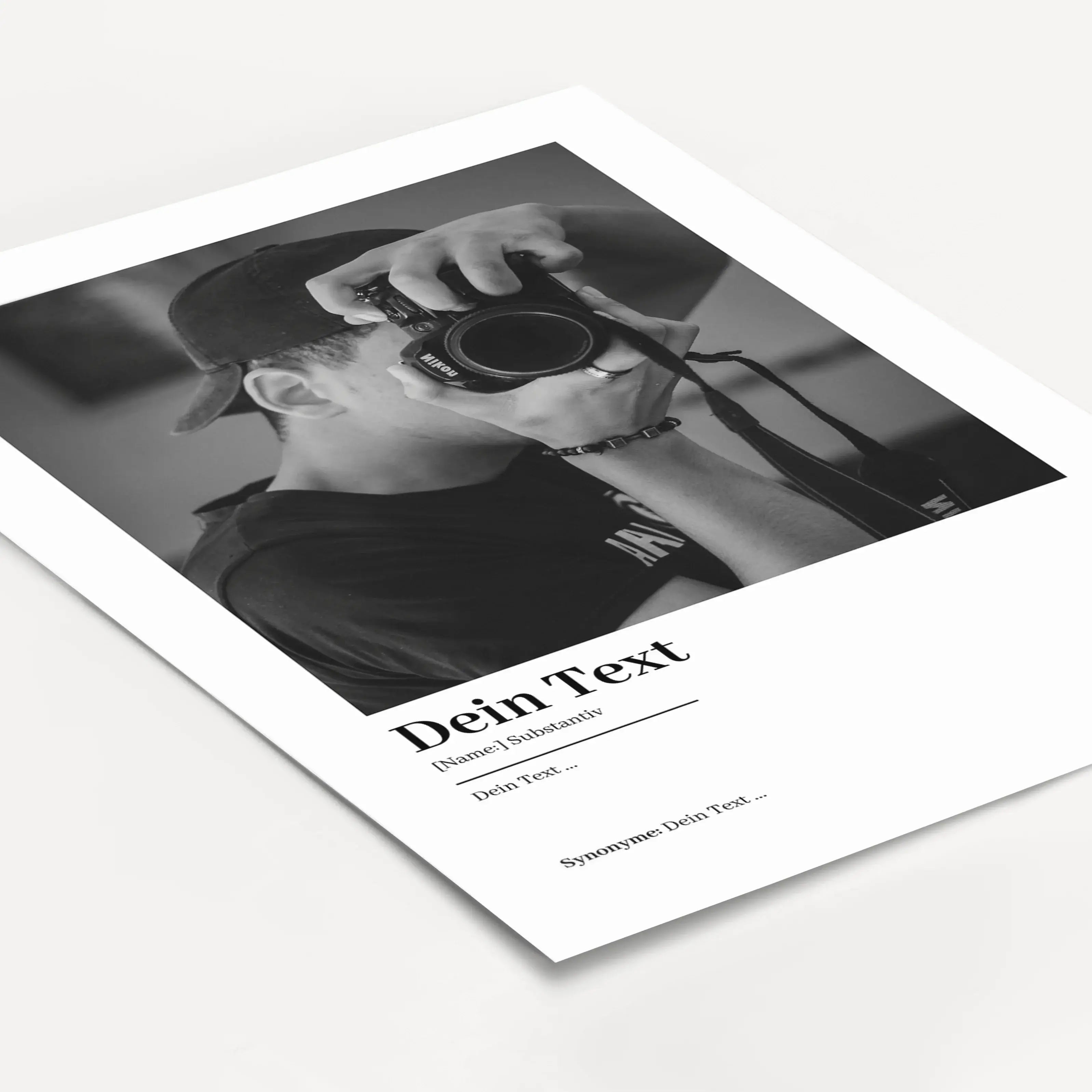 Eigener Text Definition Poster mit Foto-Personalisiertes Poster-famprints-Eigener Text Definition Poster mit Foto von famprints verbindet dein Lieblingsbild mit Worten, die Bedeutung haben. Du gestaltest ein persönliches Definition Poster, bei dem dein ei