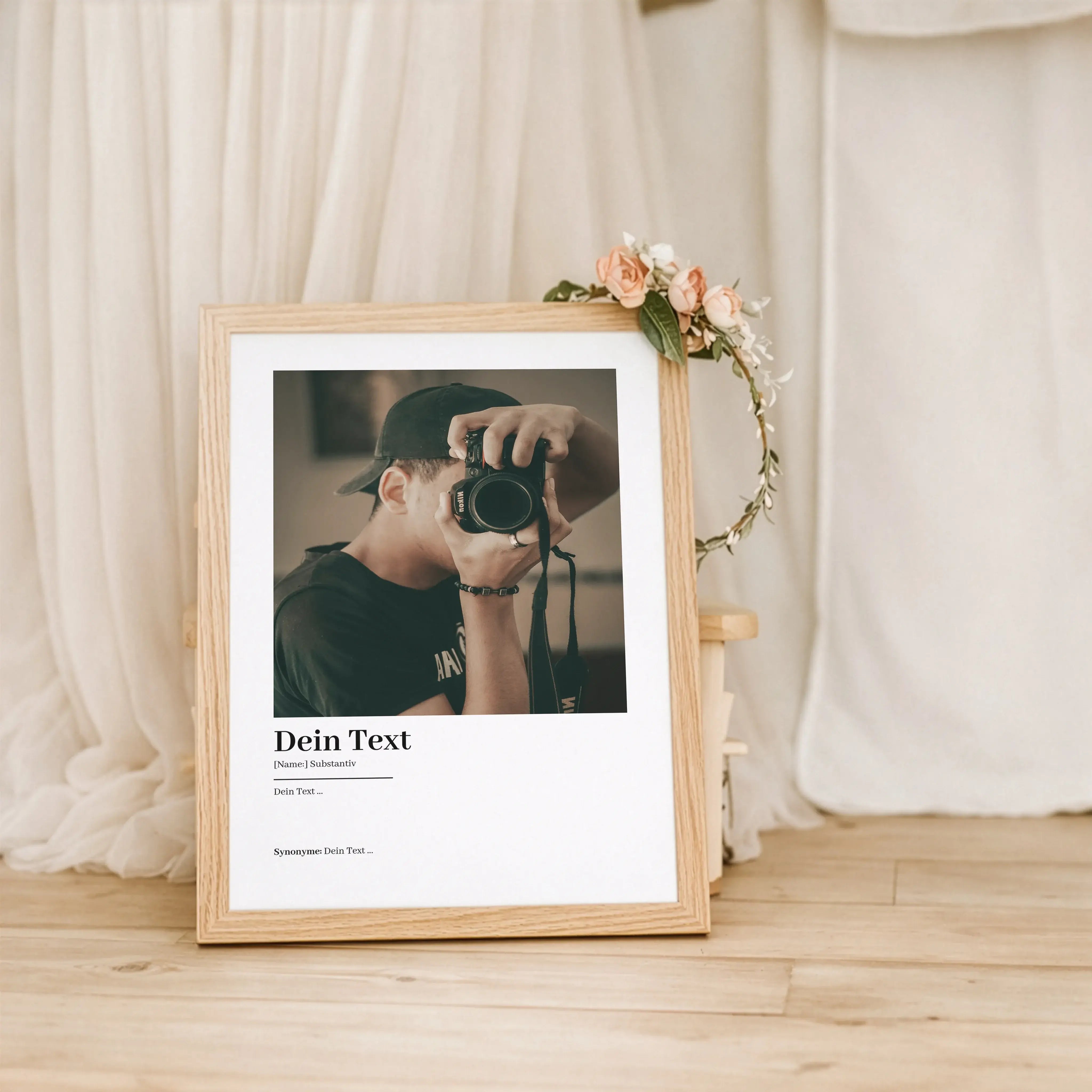 Eigener Text Definition Poster mit Foto-Personalisiertes Poster-famprints-Eigener Text Definition Poster mit Foto von famprints verbindet dein Lieblingsbild mit Worten, die Bedeutung haben. Du gestaltest ein persönliches Definition Poster, bei dem dein ei