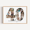 Foto Poster 40 Jahre - Personalisiertes Poster - famprints - Feiere besondere Momente mit unserem einzigartigen Foto Poster 40 – das perfekte personalisierte Geschenk für Geburtstag, Hochzeitstag oder Jubiläum! Die große Zahl 40 wird mit deinen persönlich