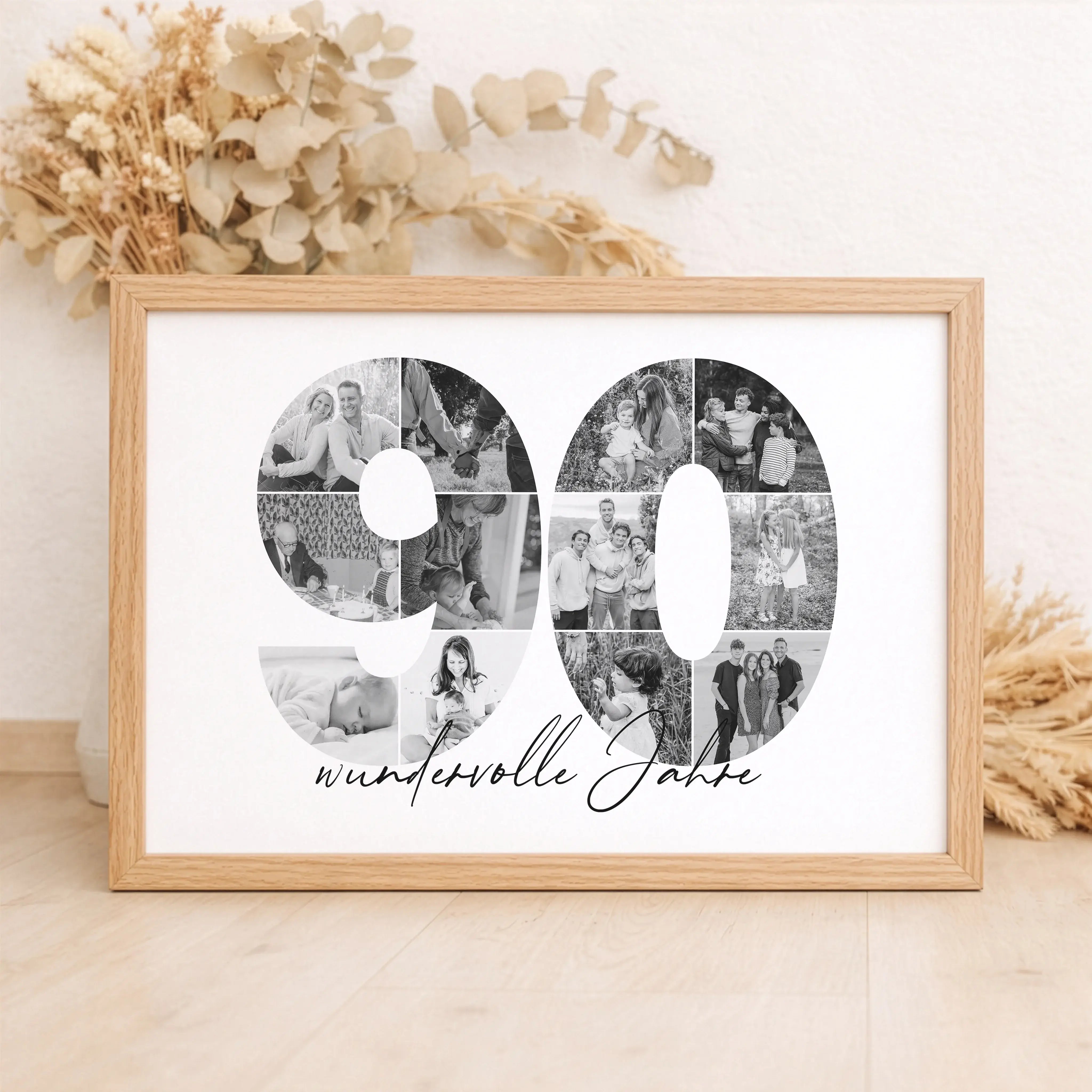 Foto Poster 90-Personalisiertes Poster-famprints-Das Foto Poster 90 von famprints ist eine persönliche Art, besondere Lebenswege sichtbar zu machen. Ob zum 90. Geburtstag, als Geschenk zum Jubiläum oder für einen runden Ehrentag in der Familie – dieses pe