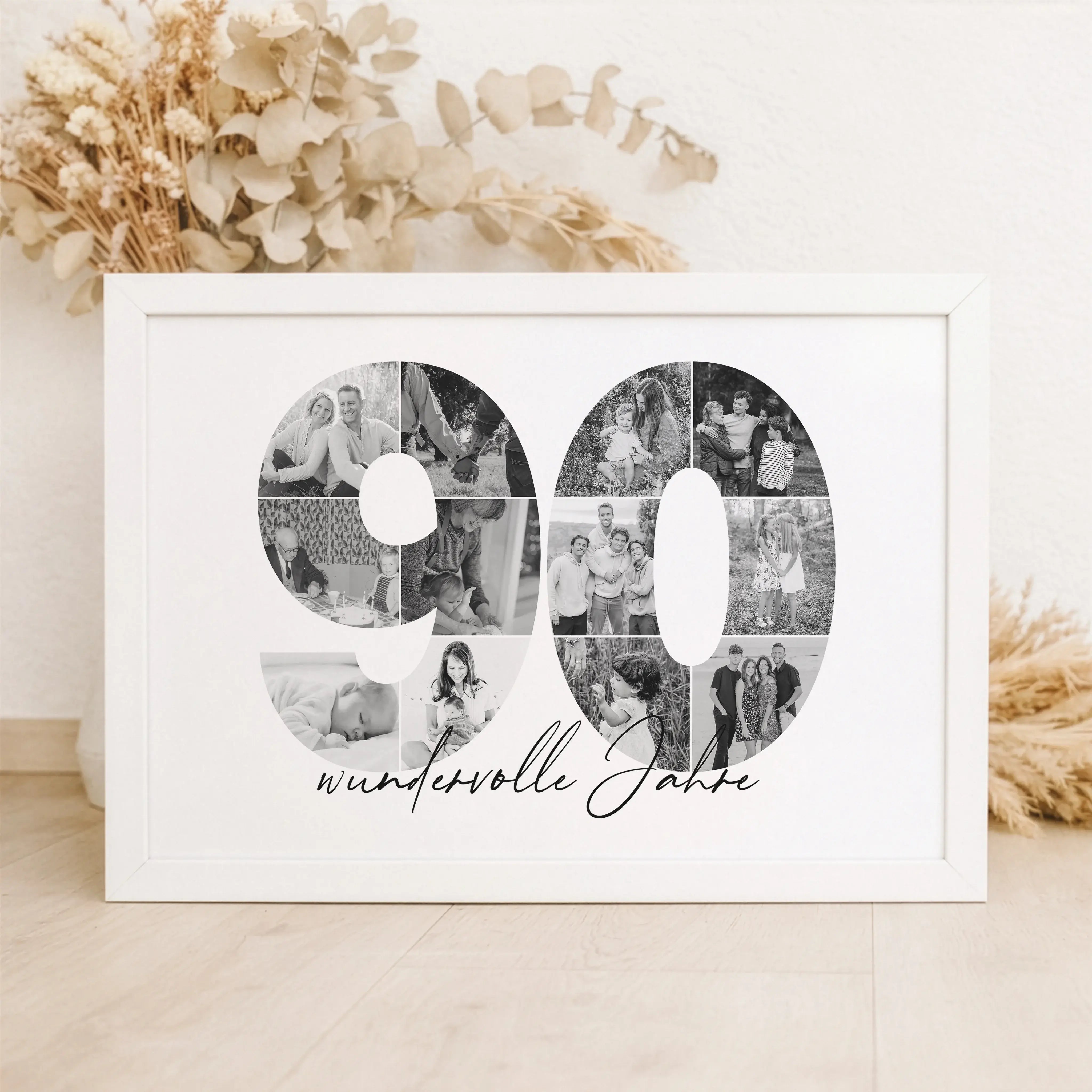 Foto Poster 90-Personalisiertes Poster-famprints-Das Foto Poster 90 von famprints ist eine persönliche Art, besondere Lebenswege sichtbar zu machen. Ob zum 90. Geburtstag, als Geschenk zum Jubiläum oder für einen runden Ehrentag in der Familie – dieses pe