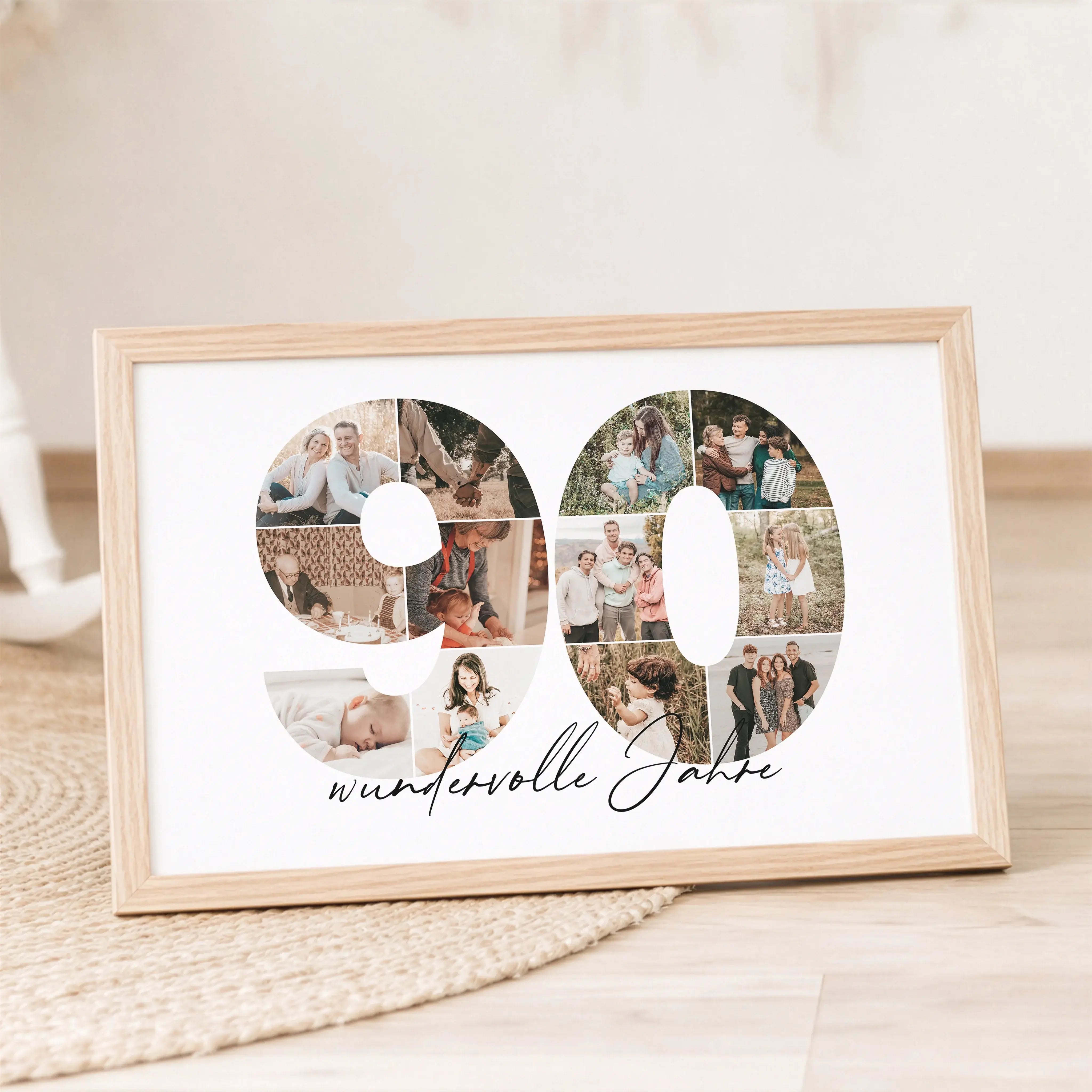 Foto Poster 90-Personalisiertes Poster-famprints-Das Foto Poster 90 von famprints ist eine persönliche Art, besondere Lebenswege sichtbar zu machen. Ob zum 90. Geburtstag, als Geschenk zum Jubiläum oder für einen runden Ehrentag in der Familie – dieses pe