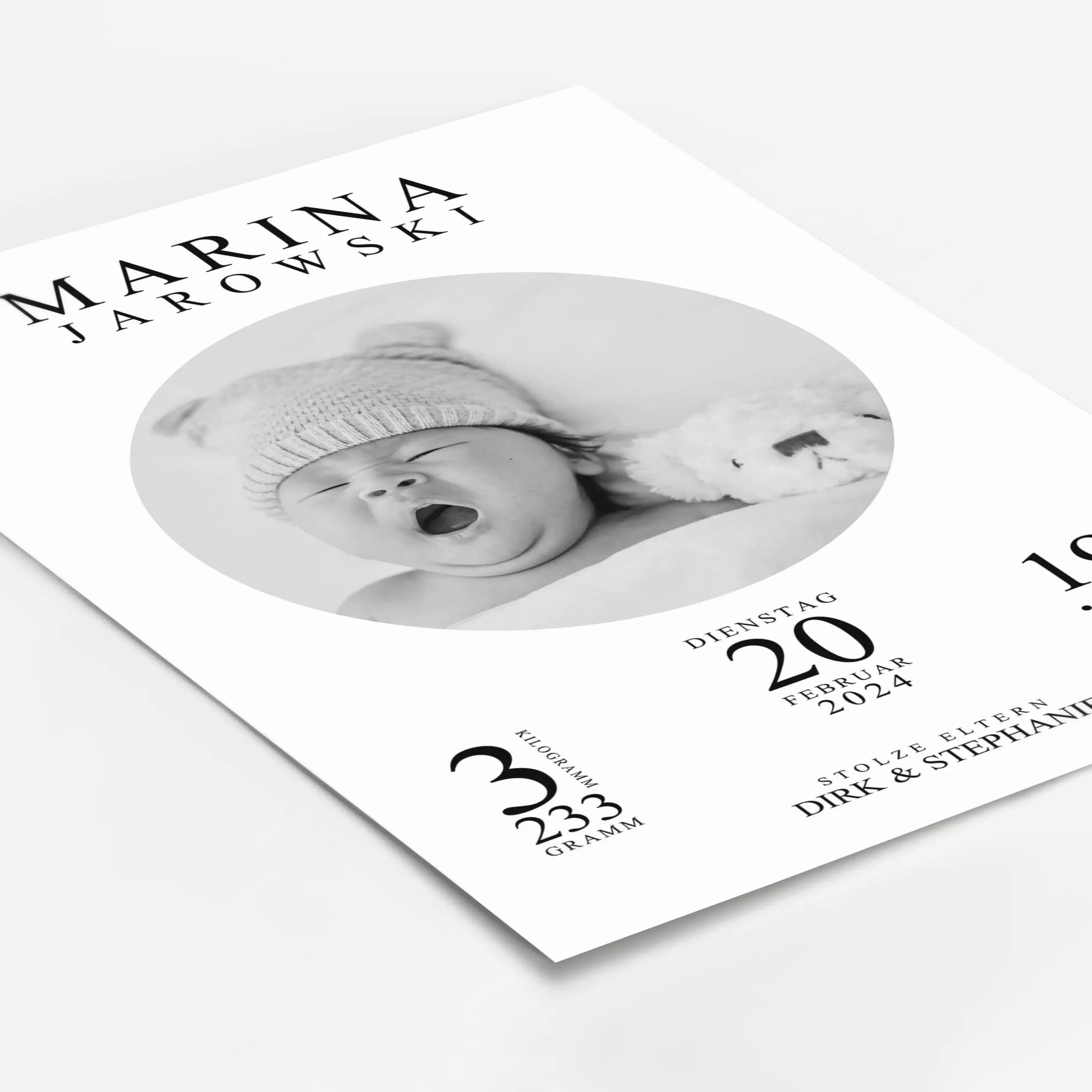 Geburtsposter mit Foto - Personalisiertes Poster - famprints - Entdecke unser einzigartiges Geburtsposter mit Foto, das die schönsten Momente der Geburt deines Kindes für immer festhält. Personalisiere das Poster ganz einfach mit den wichtigsten Geburtsda