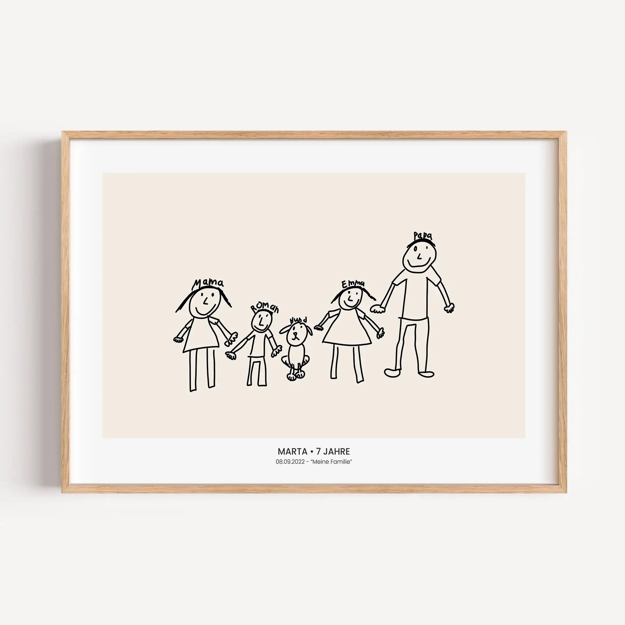 Kinderkunst Poster No2 - Personalisiertes Poster - famprints - Verwandle die Kunstwerke deiner Kleinen in ein einzigartiges Kinderkunst Poster No2! Bei famprints wird aus jeder Kinderzeichnung ein echtes Highlight für deine Wand. Lade einfach ein Foto des