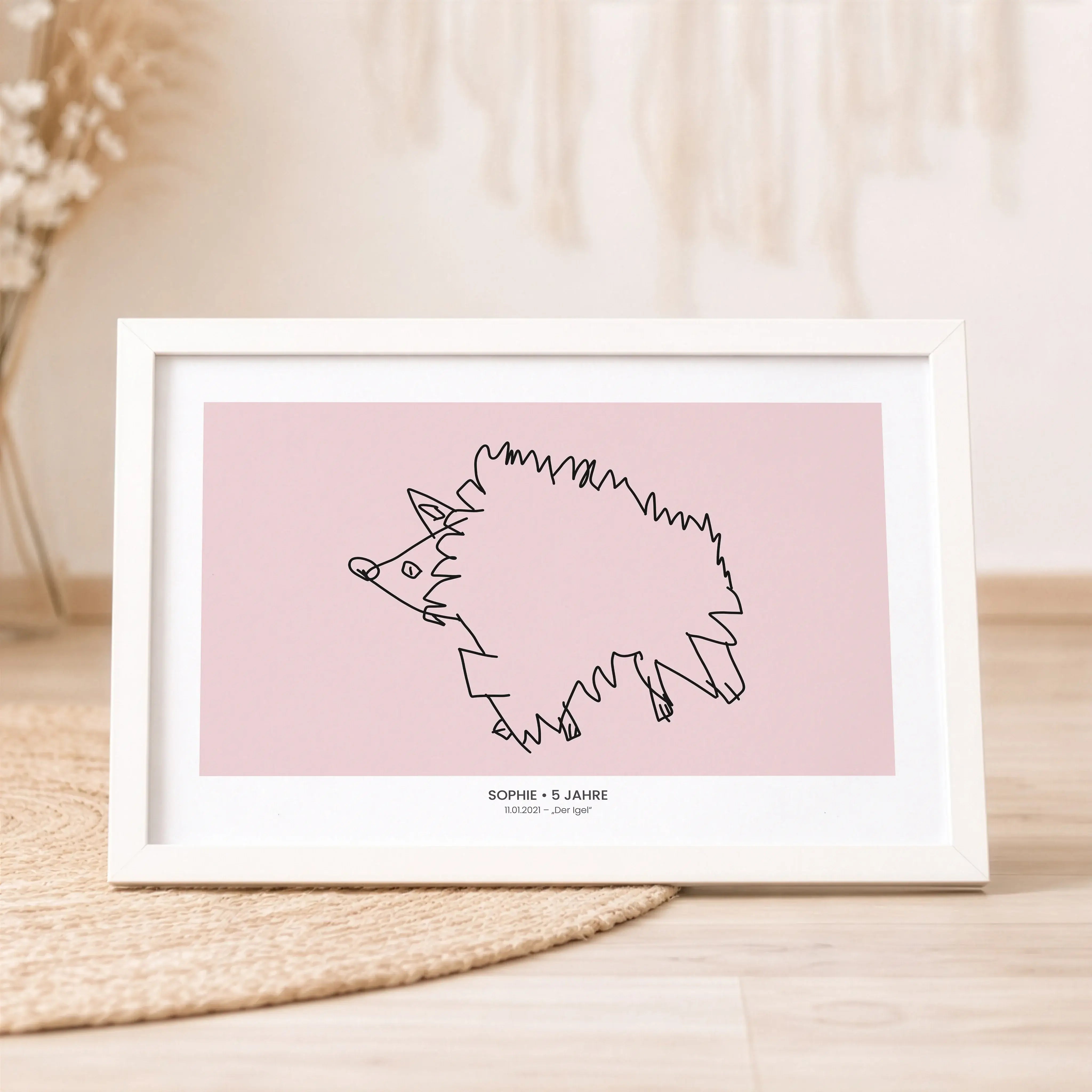 Kinderkunst Poster No2-Personalisiertes Poster-famprints-Das Kinderkunst Poster No2 von famprints macht aus einer einfachen Kinderzeichnung ein persönliches Wandbild mit Bedeutung. Du lädst das gemalte Kunstwerk deines Kindes hoch und wir verwandeln es in