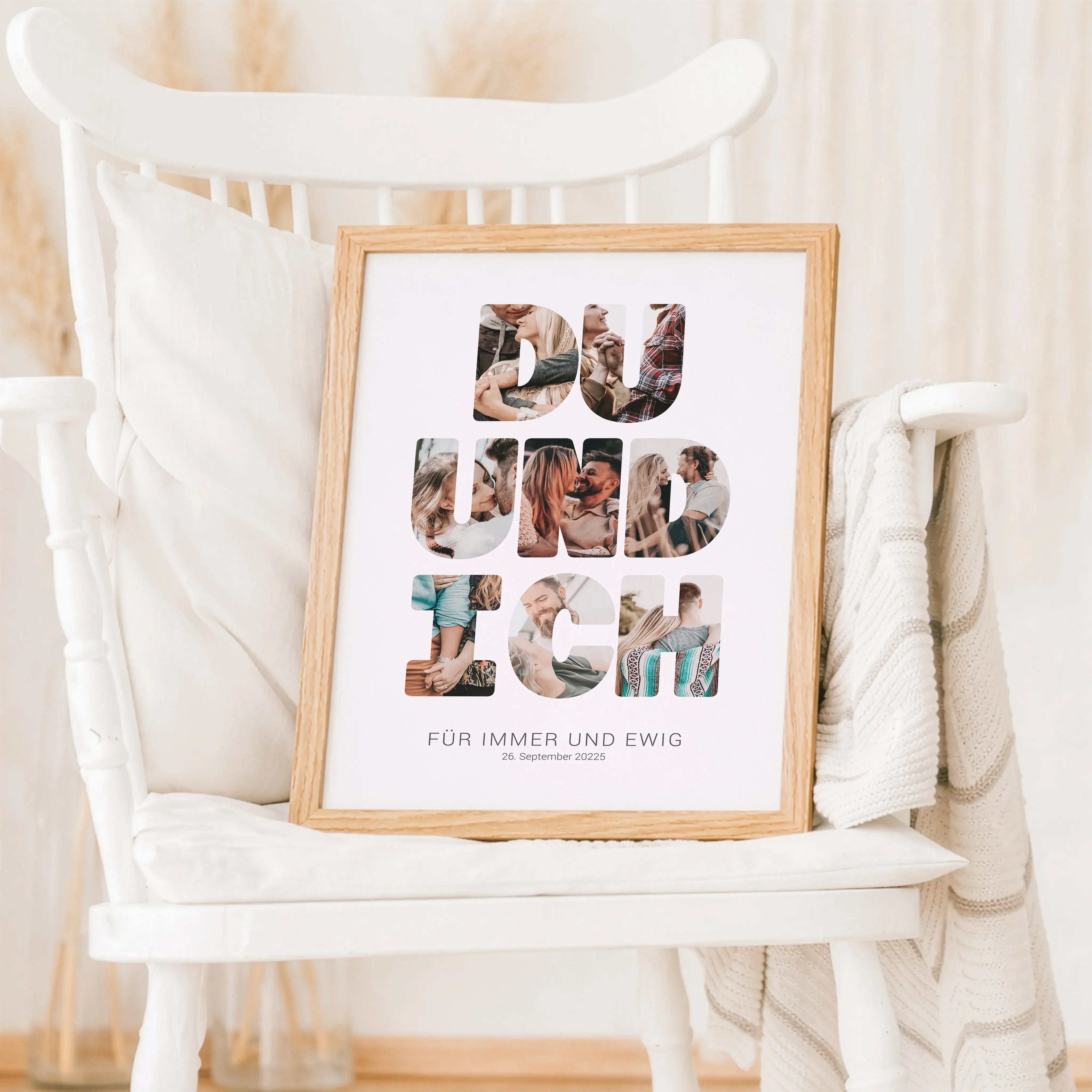 Foto Poster Du und ich-Personalisiertes Poster-famprints-Das Foto Poster Du und ich von famprints verwandelt eure gemeinsamen Momente in ein persönliches Design, das mehr sagt als tausend Worte. In den markanten Buchstaben werden eure Lieblingsfotos platz