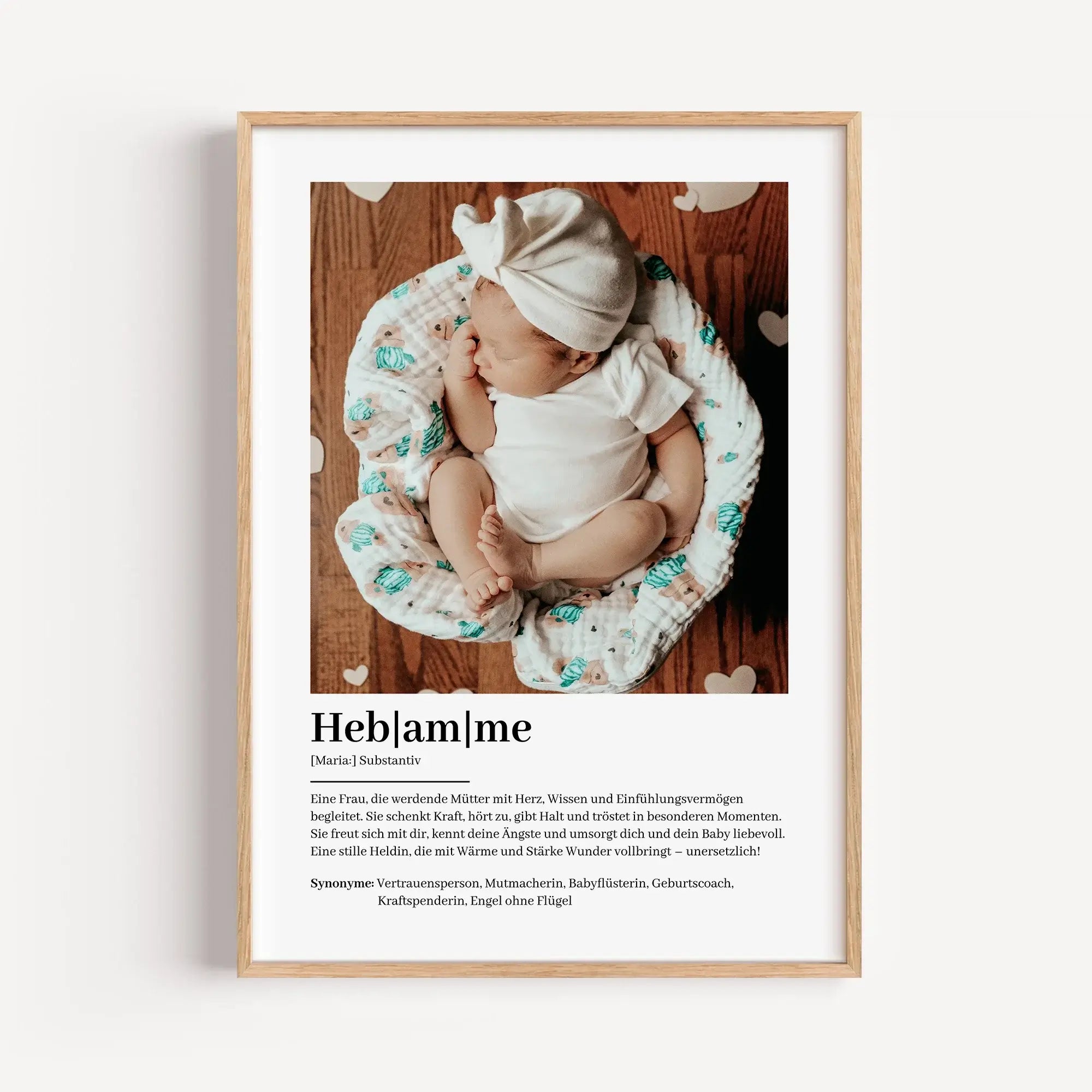 Hebamme Definition Poster mit Foto-Personalisiertes Poster-famprints-Das Hebamme Definition Poster mit Foto ist eine persönliche Art, Danke zu sagen und Wertschätzung sichtbar zu machen. Es verbindet eine liebevoll formulierte Definition mit einem eigenen