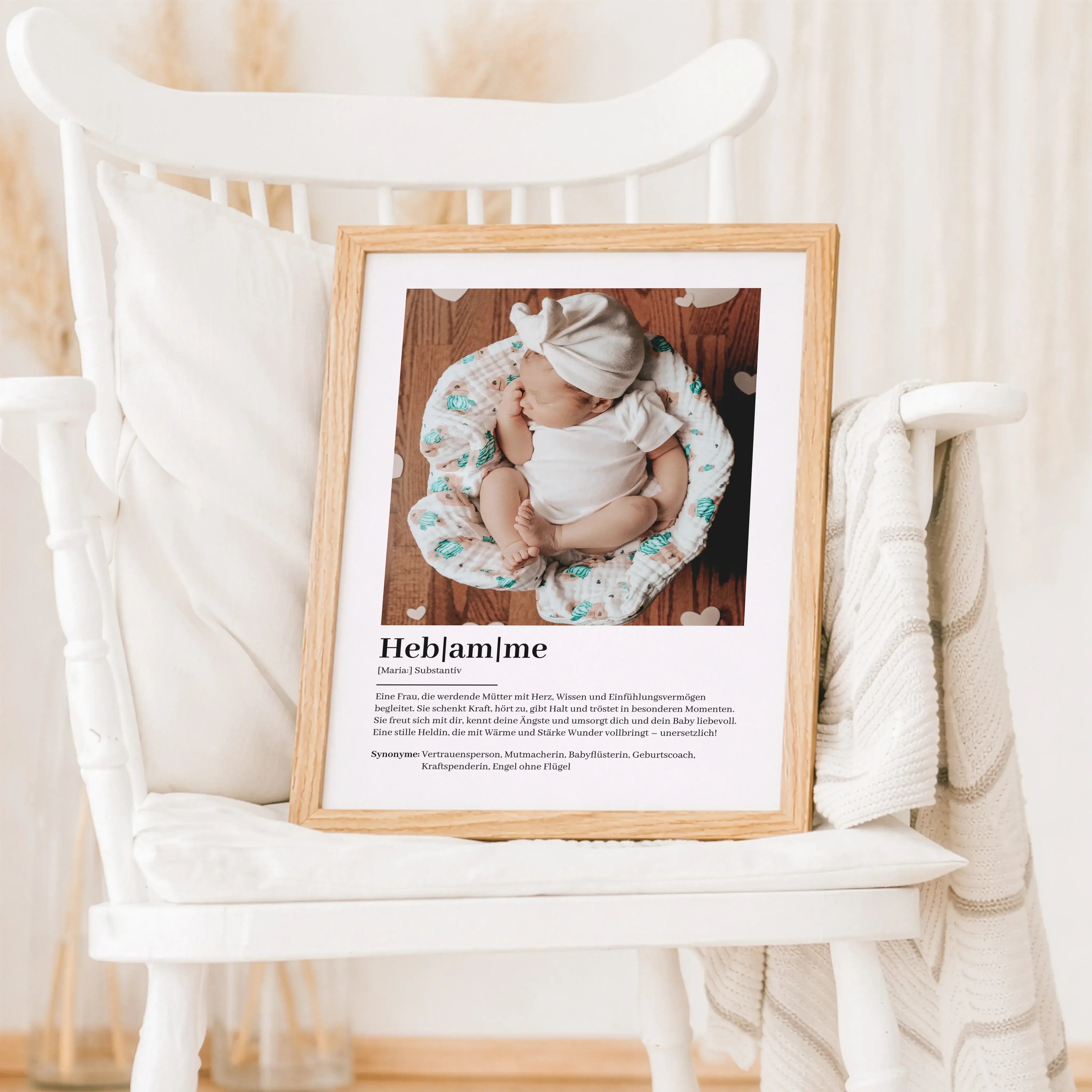 Hebamme Definition Poster mit Foto-Personalisiertes Poster-famprints-Das Hebamme Definition Poster mit Foto ist eine persönliche Art, Danke zu sagen und Wertschätzung sichtbar zu machen. Es verbindet eine liebevoll formulierte Definition mit einem eigenen