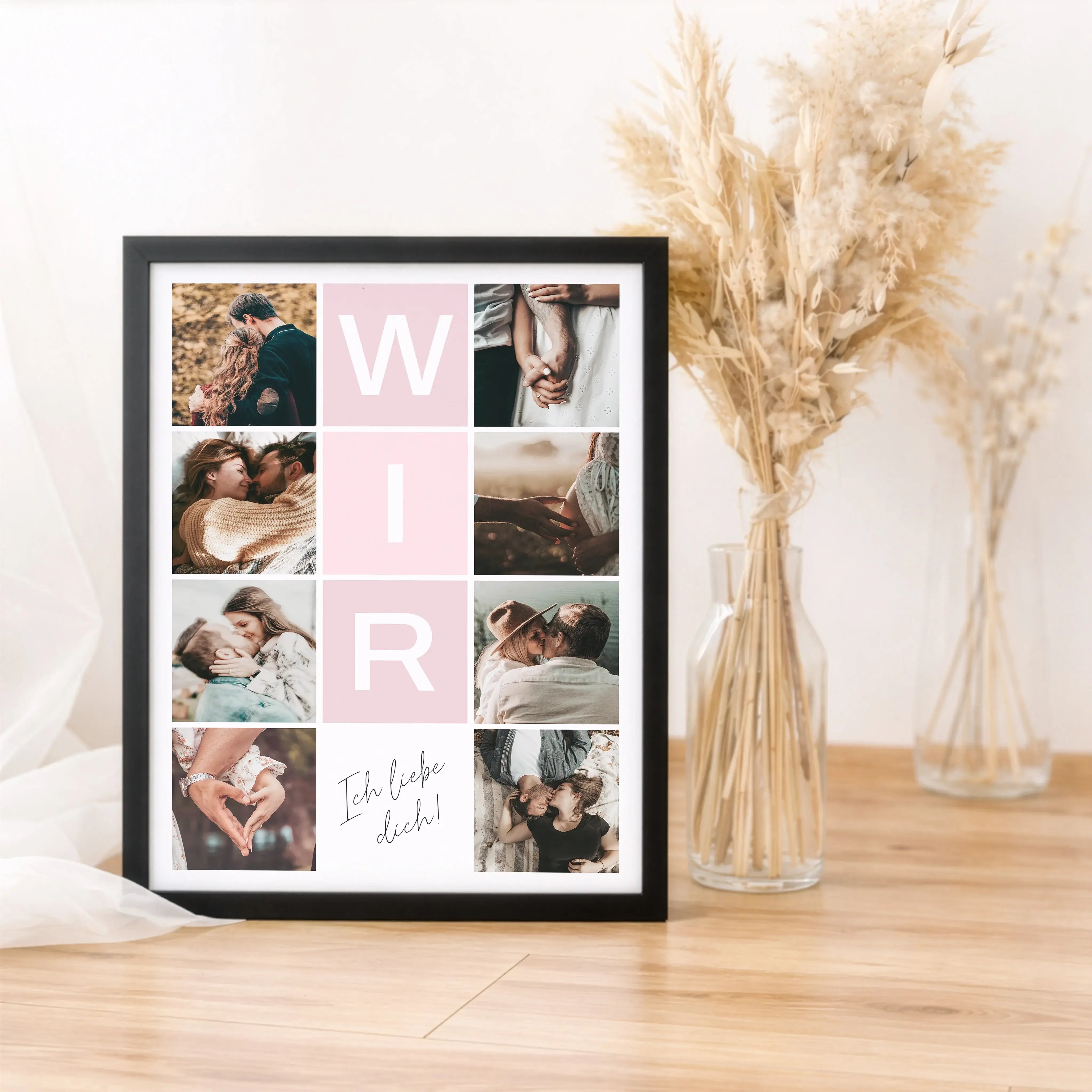 Wir Fotocollage-Personalisiertes Poster-famprints-Die Wir Fotocollage von famprints ist ein personalisiertes Poster für alle, die ihre gemeinsamen Momente sichtbar machen möchten. Du gestaltest dein individuelles Wandbild mit mehreren Fotos, die eure Gesc