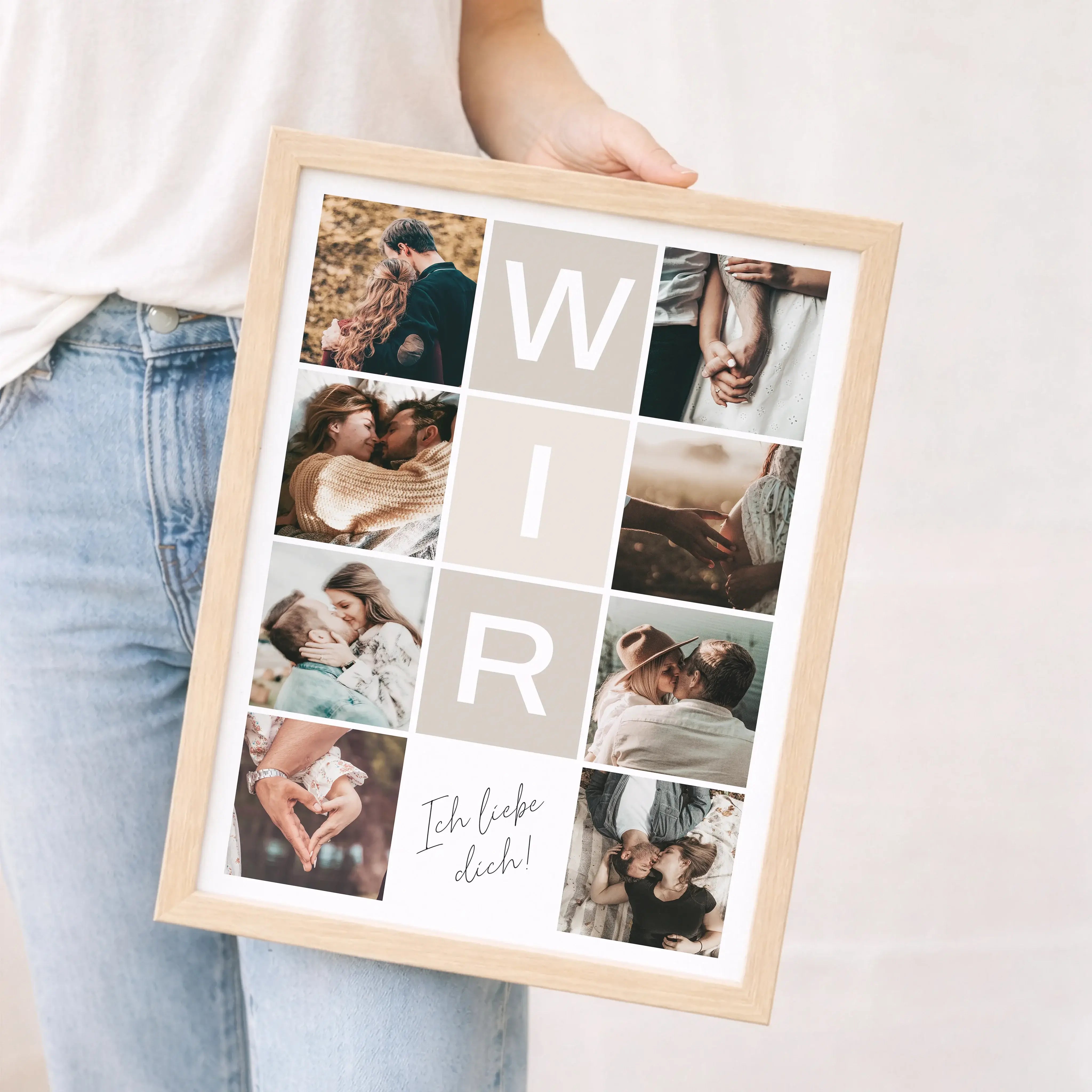 Wir Fotocollage-Personalisiertes Poster-famprints-Die Wir Fotocollage von famprints ist ein personalisiertes Poster für alle, die ihre gemeinsamen Momente sichtbar machen möchten. Du gestaltest dein individuelles Wandbild mit mehreren Fotos, die eure Gesc