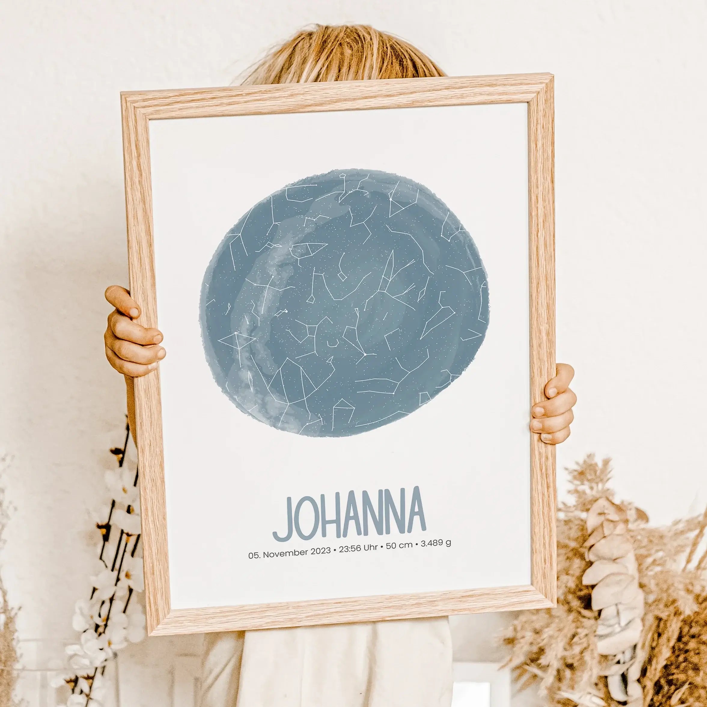 Geburtsposter Sternenhimmel - Personalisiertes Poster - famprints - Entdecke das einzigartige Geburtsposter Sternenhimmel – das perfekte personalisierte Geschenk zur Geburt! Dieses besondere Poster zeigt dir den exakten Sternenhimmel am Geburtsort deines