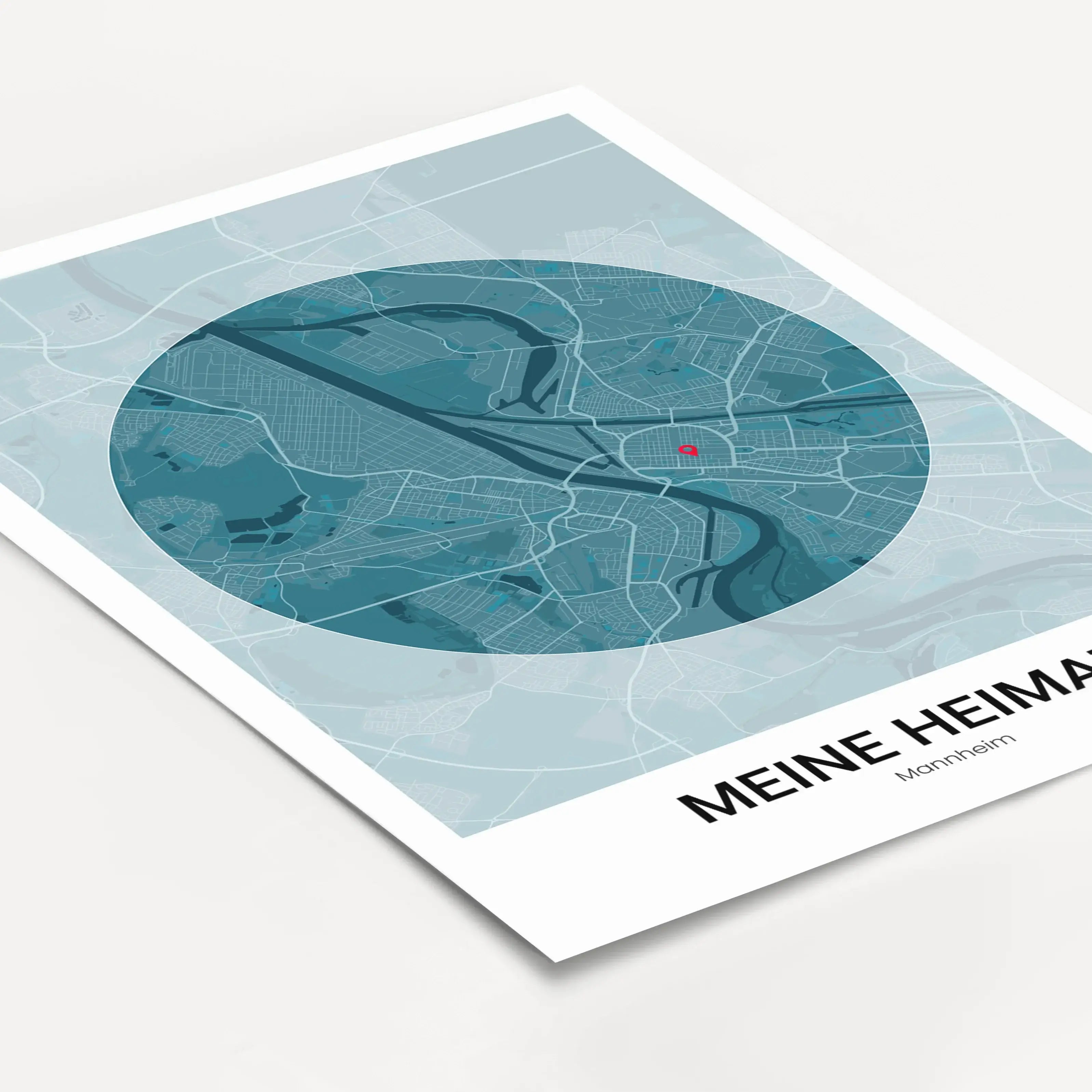 Stadtkarte Poster Circle modern - Personalisiertes Poster - famprints - Entdecke das Stadtkarte Poster Circle modern – dein personalisiertes Kunstwerk mit dem besonderen Extra! Gestalte dein Poster individuell mit der Stadtkarte deines Lieblingsortes und