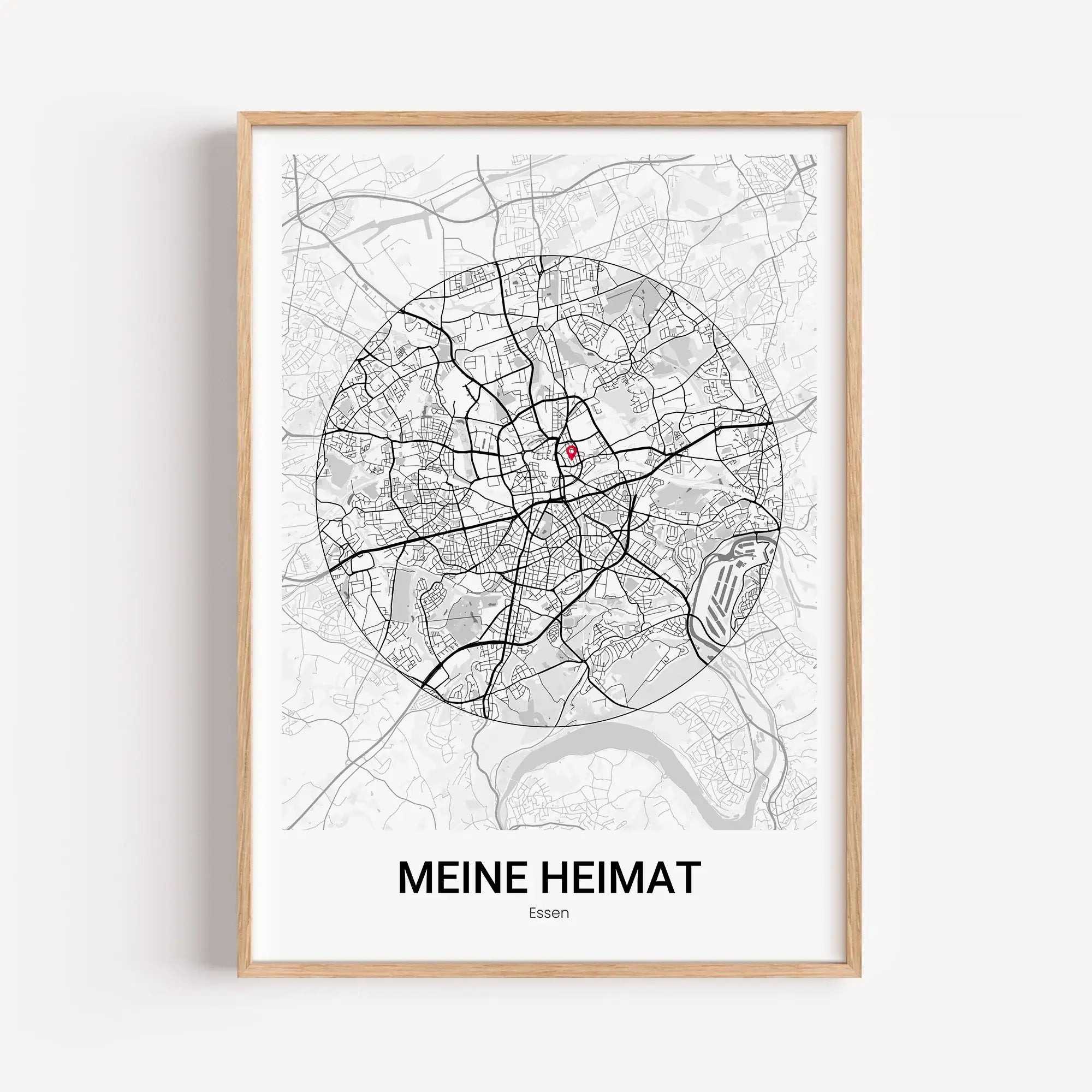 Stadtkarte Poster Circle modern-Personalisiertes Poster-famprints-Das Stadtkarte Poster Circle modern verwandelt einen Ort, der dir wichtig ist, in ein stilvolles Wandbild mit klarer, moderner Ästhetik. Du wählst deine Wunschstadt oder jeden beliebigen Or