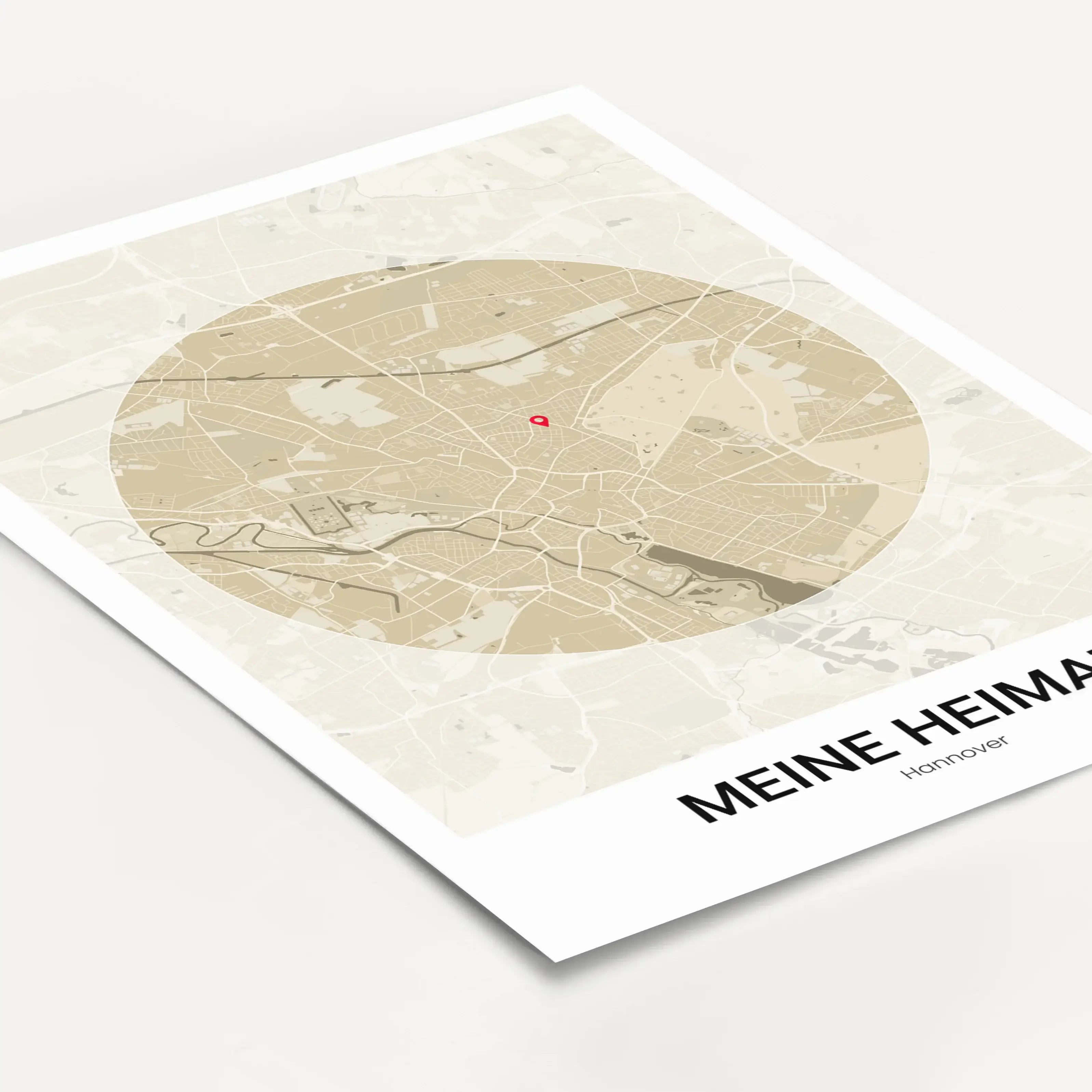 Stadtkarte Poster Circle modern-Personalisiertes Poster-famprints-Das Stadtkarte Poster Circle modern verwandelt einen Ort, der dir wichtig ist, in ein stilvolles Wandbild mit klarer, moderner Ästhetik. Du wählst deine Wunschstadt oder jeden beliebigen Or