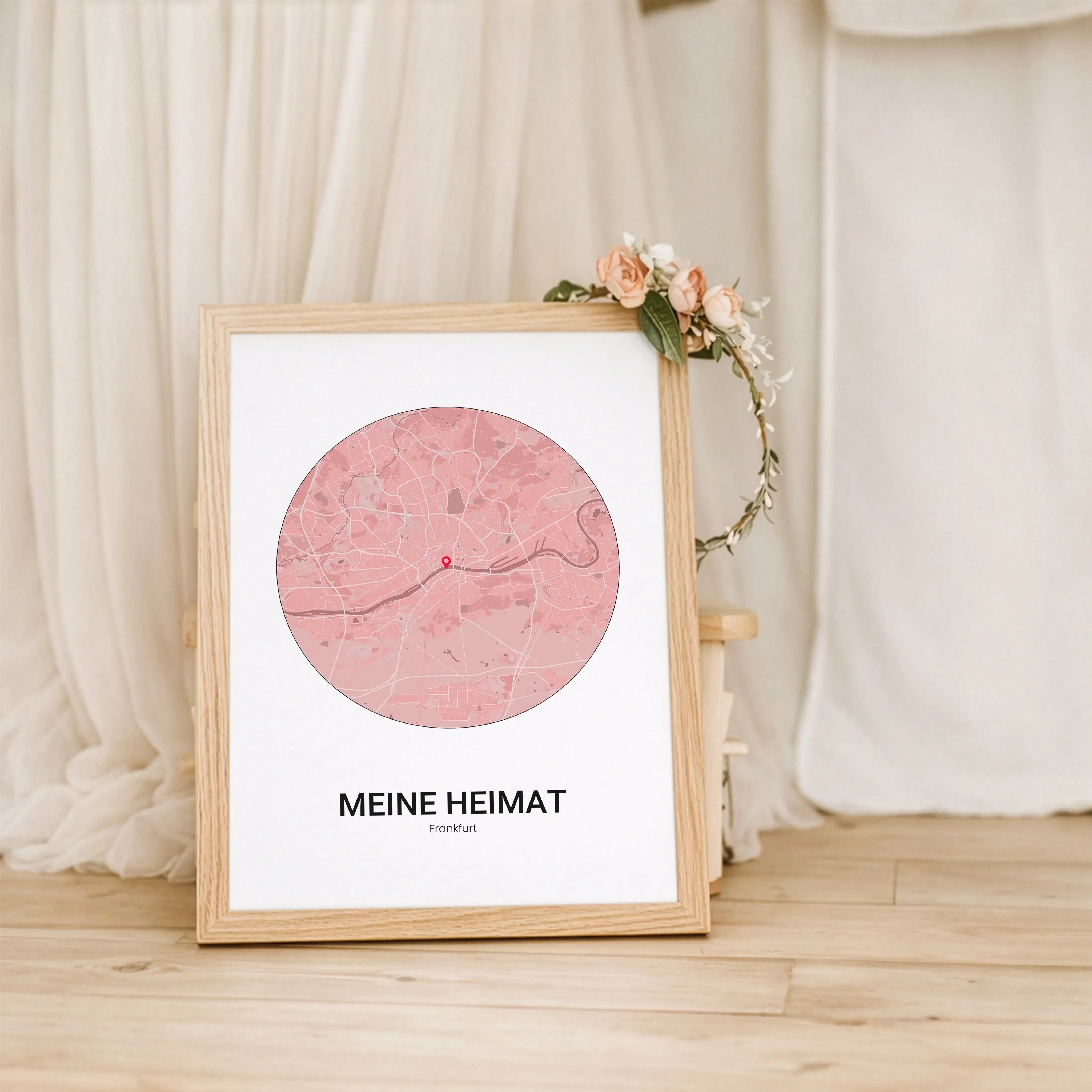 Stadtkarte Poster Circle-Personalisiertes Poster-famprints-Das Stadtkarte Poster Circle macht aus einem Ort eine persönliche Erinnerung. Du gestaltest einen runden Stadtplan genau nach deinen Vorstellungen und hältst einen Platz fest, der für dich Bedeutu