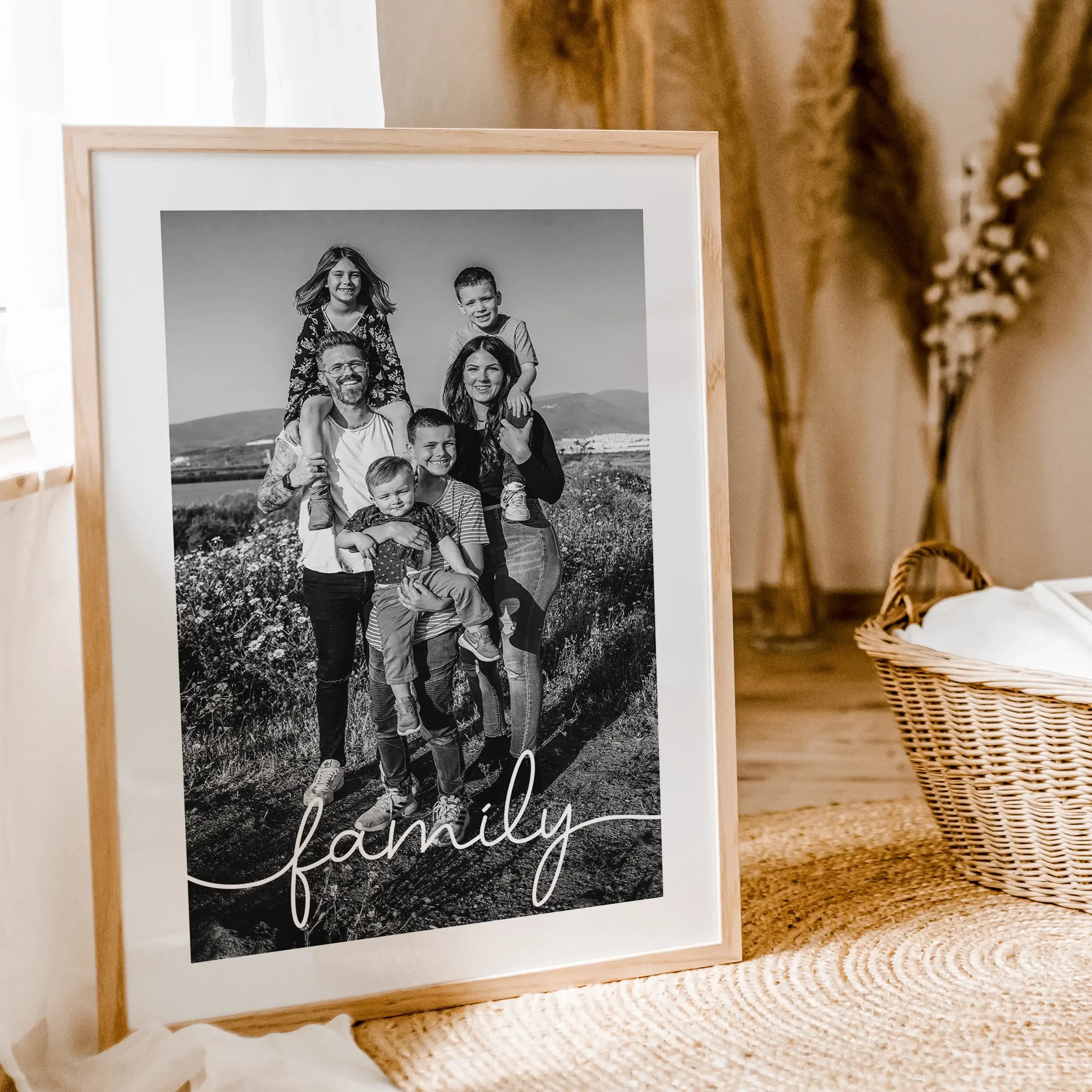 Familienposter mit Foto-famprints-Personalisiertes Poster-Das Familienposter mit Foto kannst du mit deinem persönlichen Foto und deiner Personalisierung individuell nach deinen Wünschen gestalten. Sende uns dein Foto und wähle ob dein Foto in Farbe oder s