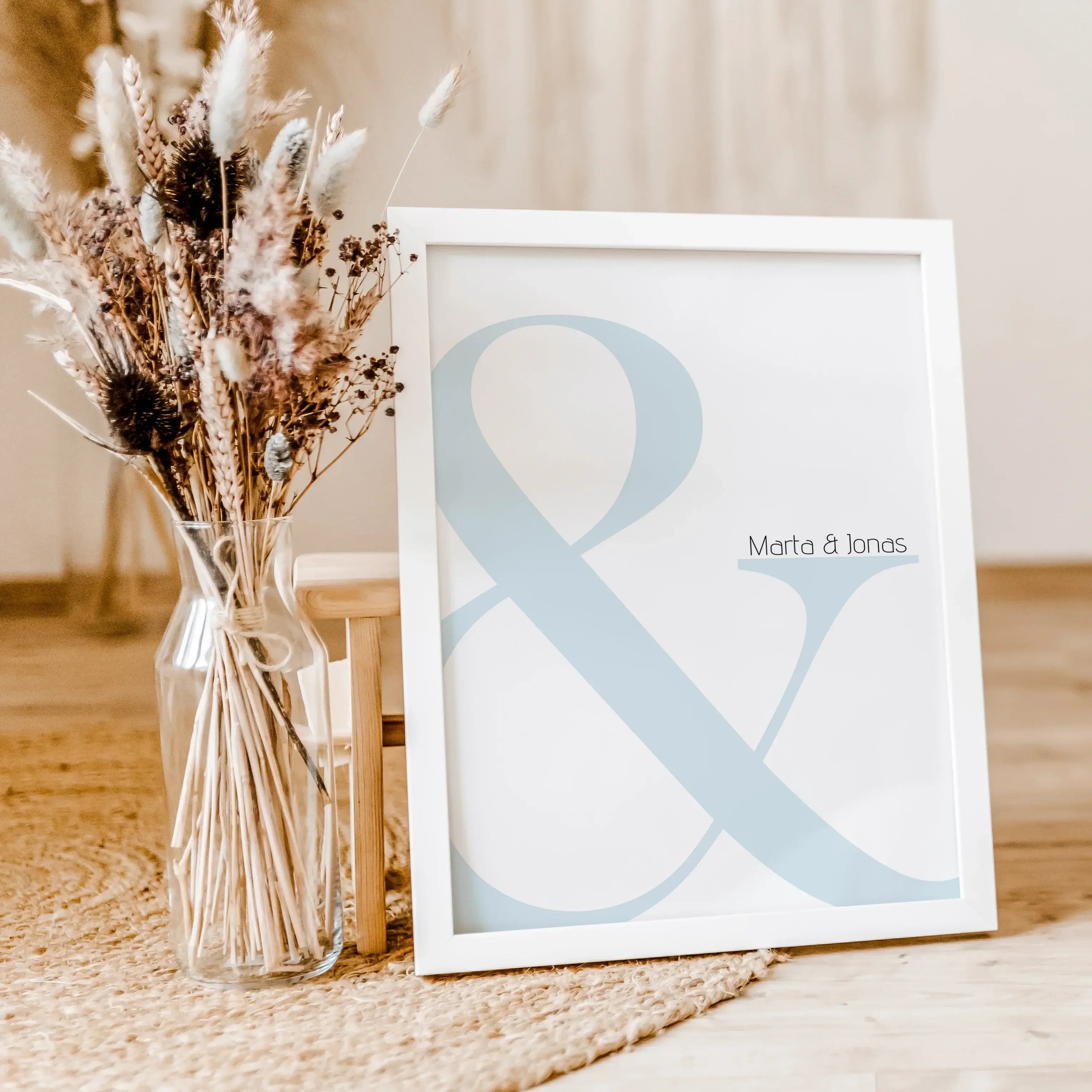 Und Poster-famprints-Personalisiertes Poster-Unser personalisiertes Und Poster ist da! Gestalte ein wunderschönes, bedeutungsvolles Kunstwerk für dein Zuhause, das die Namen von dir und deinem Partner trägt. Dieses personalisierte Poster eignet sich perfe