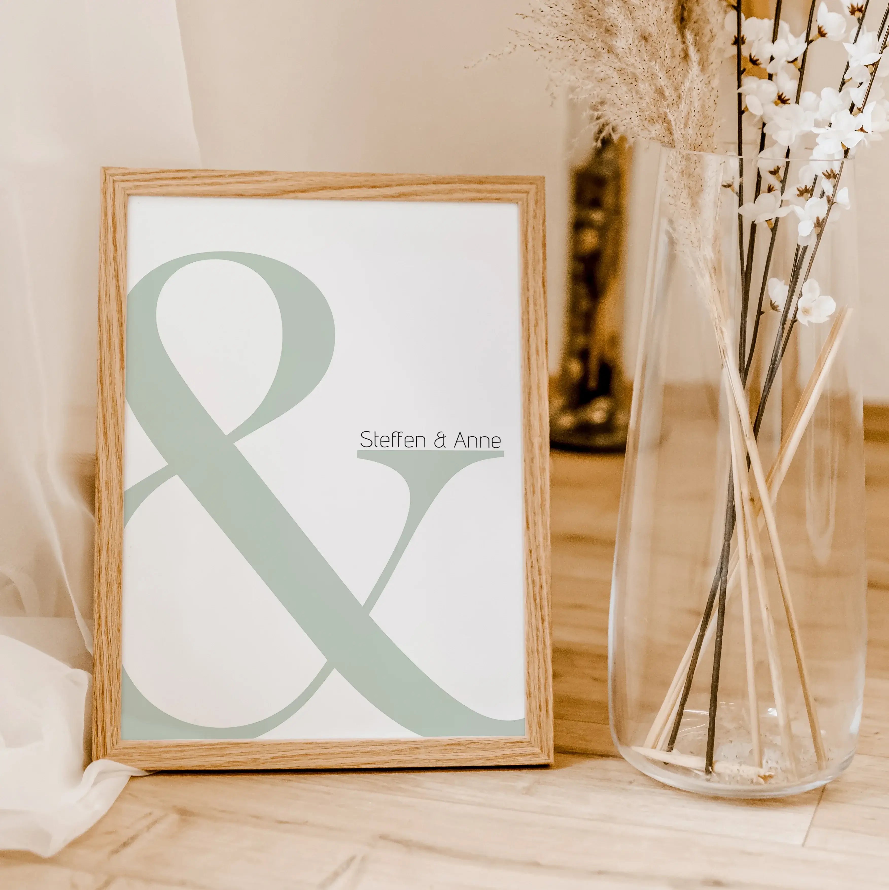 Und Poster-famprints-Personalisiertes Poster-Unser personalisiertes Und Poster ist da! Gestalte ein wunderschönes, bedeutungsvolles Kunstwerk für dein Zuhause, das die Namen von dir und deinem Partner trägt. Dieses personalisierte Poster eignet sich perfe