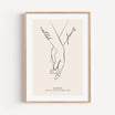 Poster 'Hand in Hand'-famprints-Personalisiertes Poster-Entdecke das einzigartige Hochzeitsposter 'Hand in Hand'! Personalisierbar mit den Vornamen des Brautpaars, ist dieses Poster das ideale Geschenk für frisch vermählte Paare. Gestalte es ganz einfach