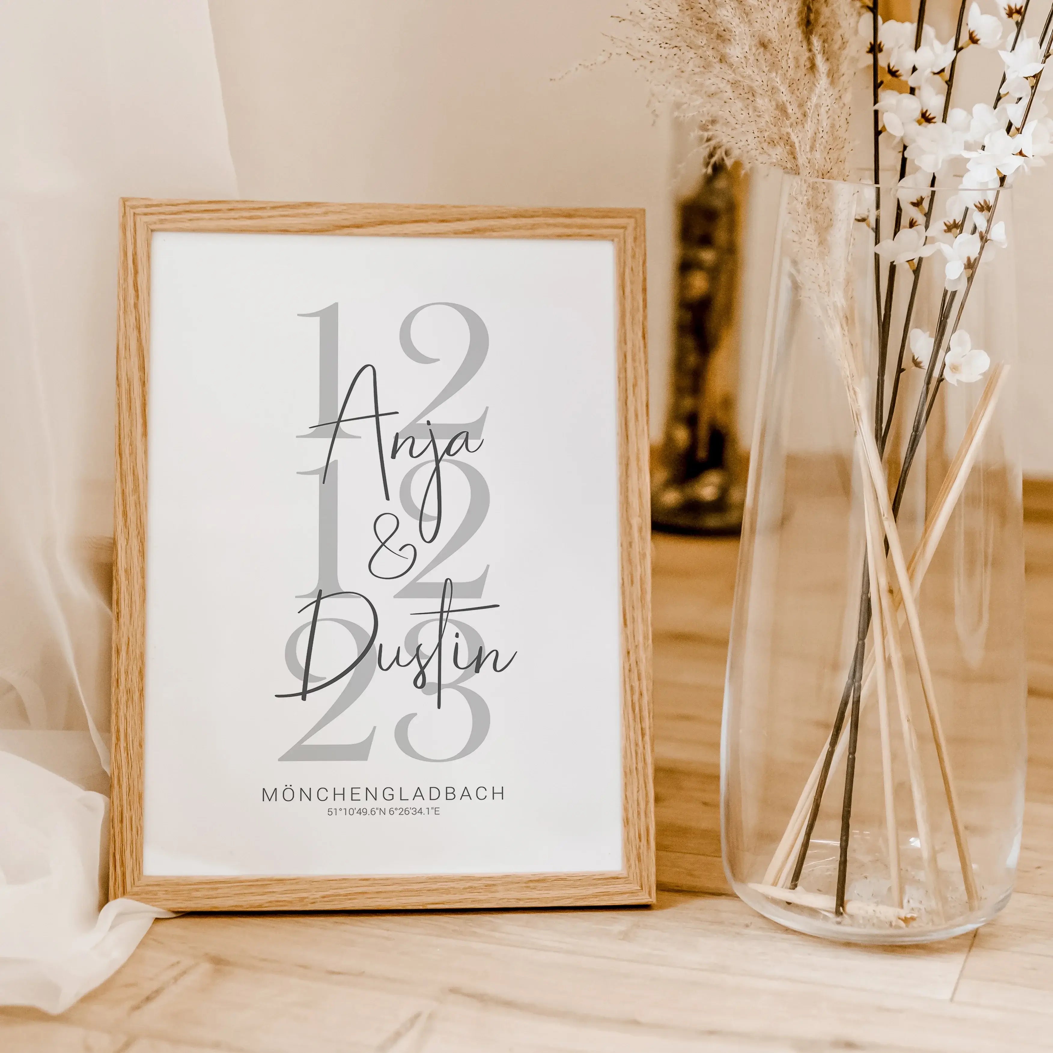 Datum Poster Koordinaten-famprints-Personalisiertes Poster-Entdecke das einzigartige Datum Poster Koordinaten! Personalisiere dieses besondere Poster mit dem Datum, den Namen, dem Ort und den Koordinaten, die für dich eine besondere Bedeutung haben. Egal