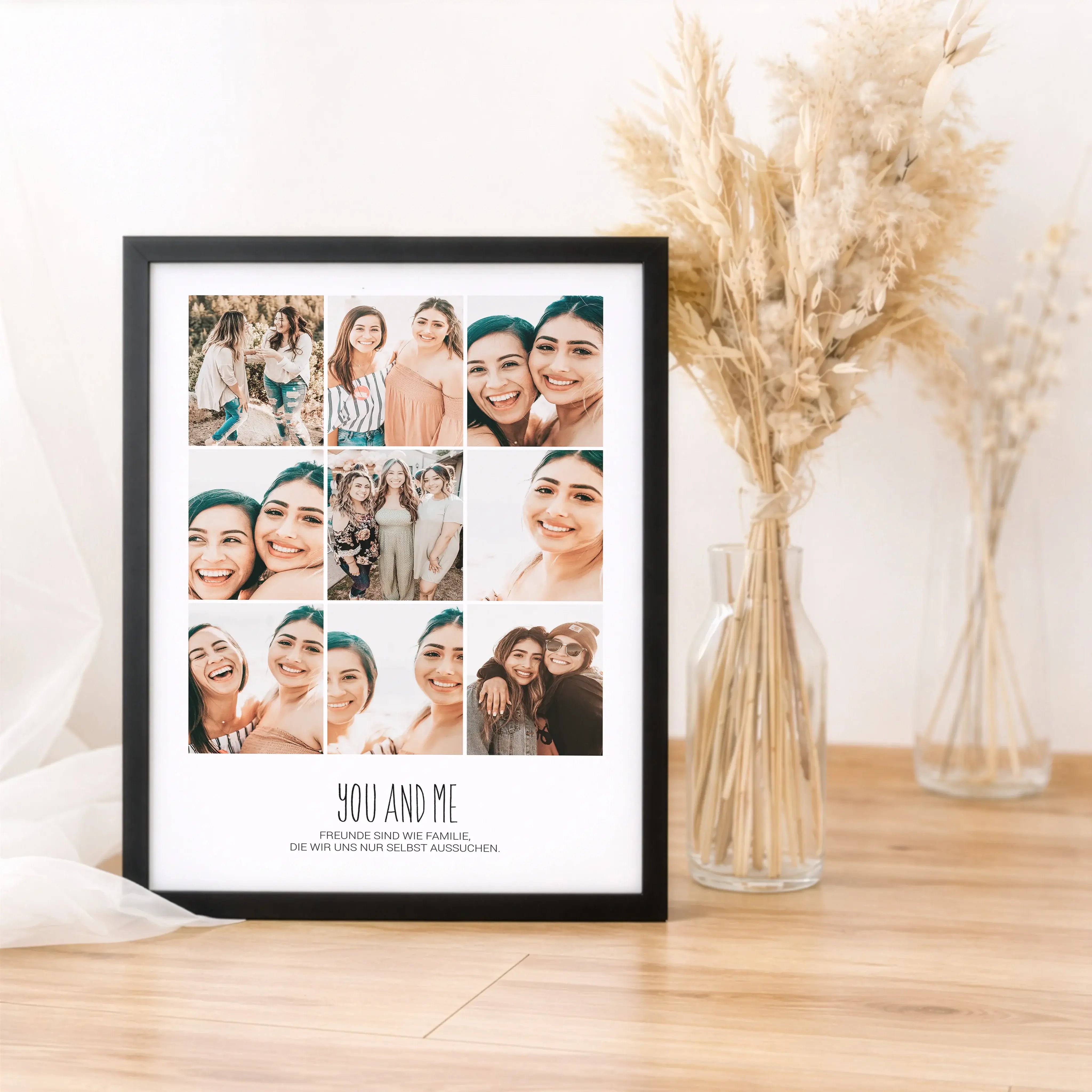 You and me Foto Poster-Personalisiertes Poster-famprints-Das You and me Foto Poster von famprints ist eine persönliche Art, gemeinsame Erinnerungen sichtbar zu machen. Neun Fotos werden in einem harmonischen Raster zu einem modernen Fotoposter kombiniert