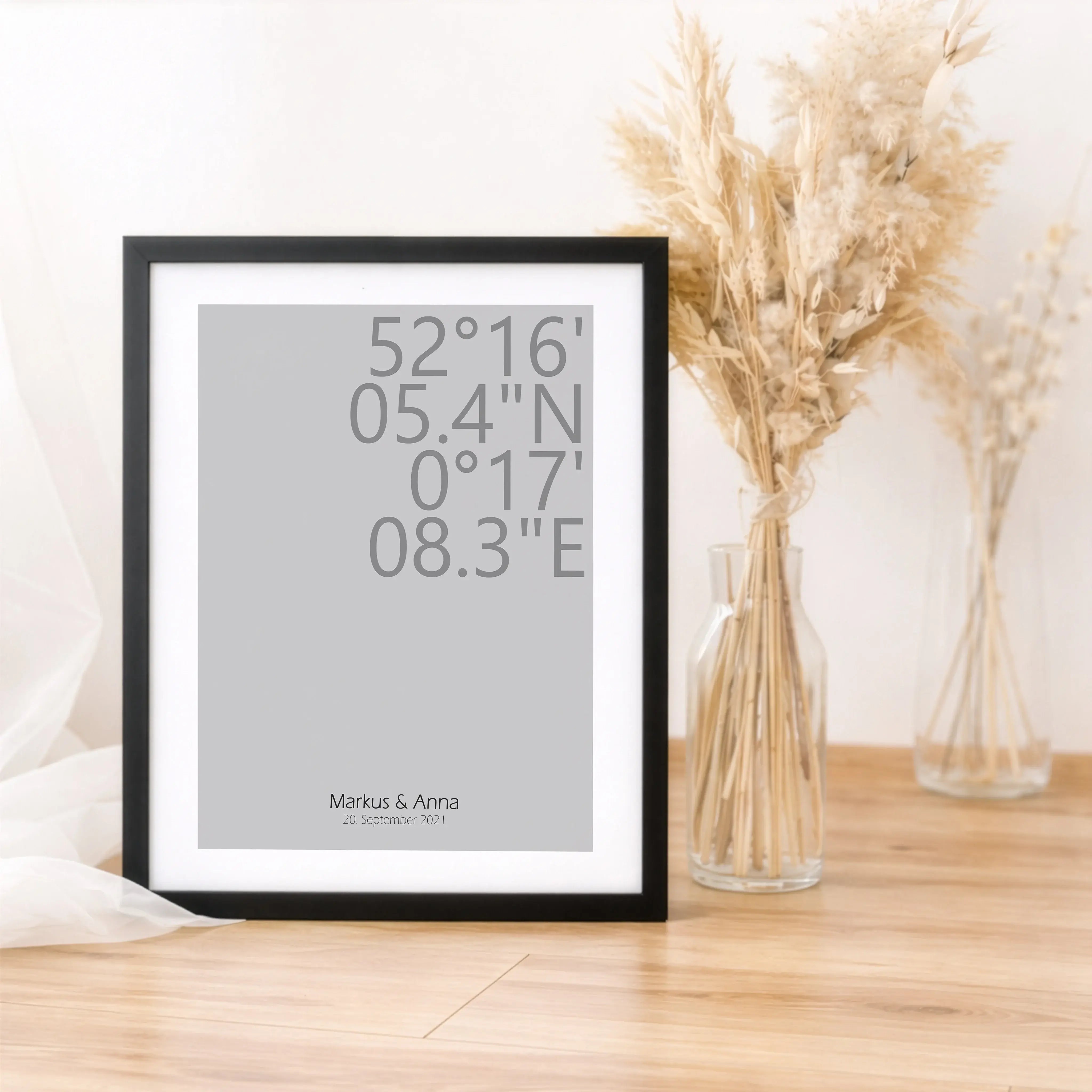 Koordinaten Poster-Personalisiertes Poster-famprints-Mit einem Koordinaten Poster von famprints hältst du einen Ort fest, der für dich wirklich zählt. Vielleicht der Platz, an dem ihr euch kennengelernt habt, euer Zuhause, der Ort der Hochzeit oder ein be